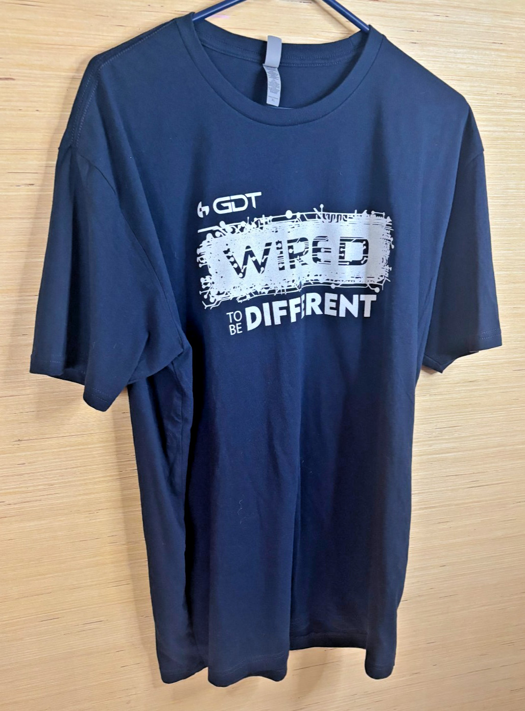 Mens Next Level Apparel T-Shirt Blue Size XL wired to be Different