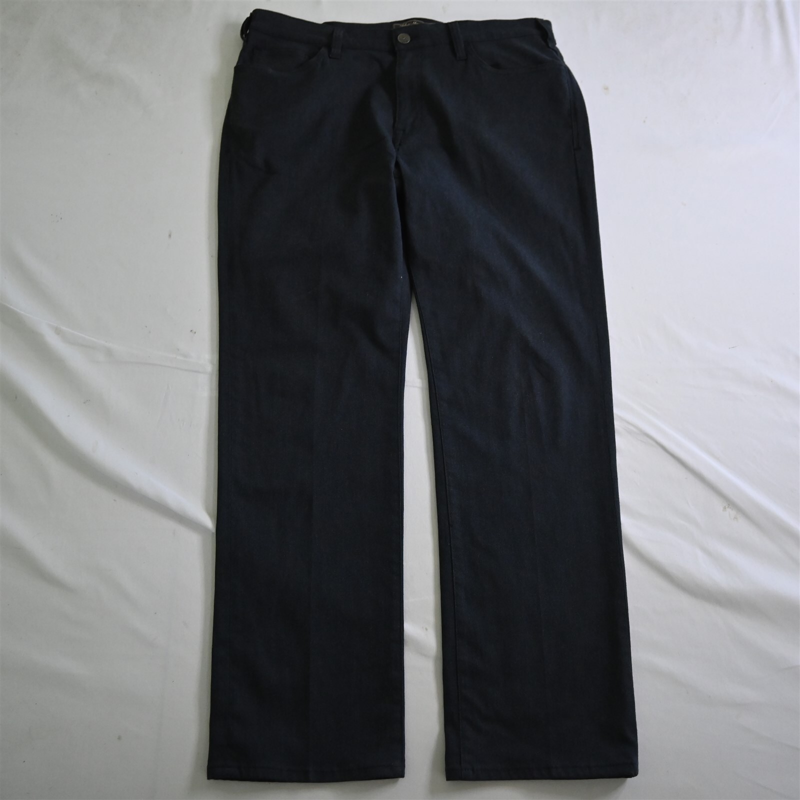 34 Heritage 38×32 Charisma Comfort Rise Classic Straight Navy Blue Knit Jeans