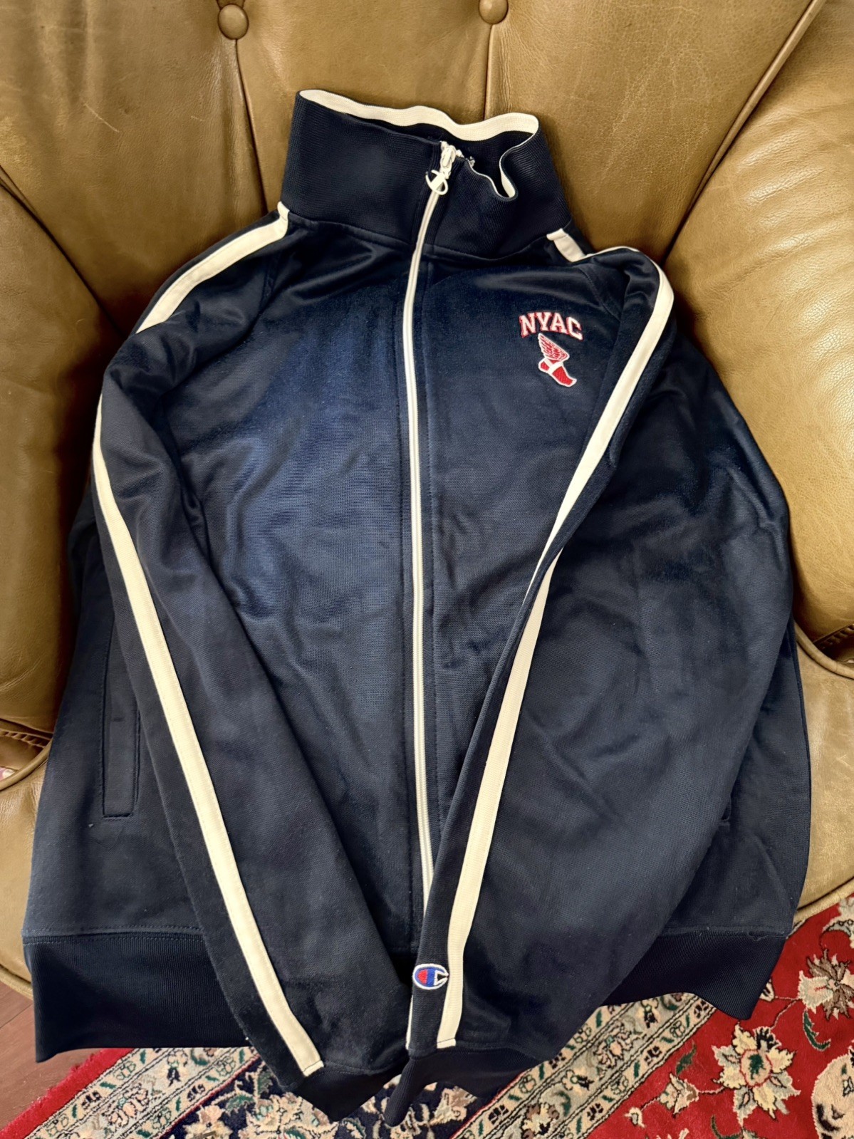 VTG Rare Champion Running Man 70’s NYAC New York Athletic Club Jacket XL EUC