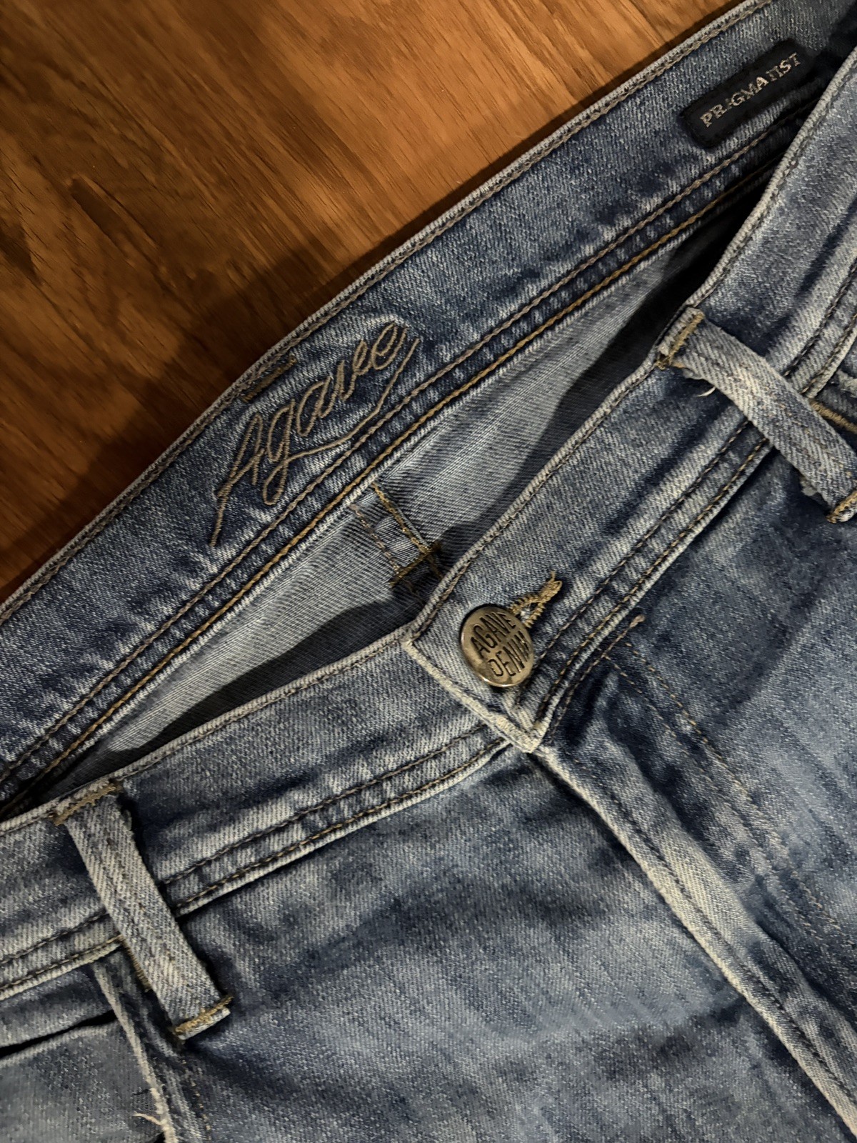 Agave Denim Men’s 36×34 Waterman Relaxed Straight Jeans Dark Blue Made in USA