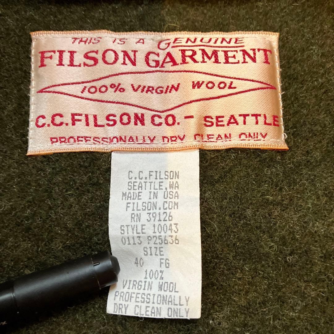 Filson Mackino Cruiser Olive Green Durable Workwear Used