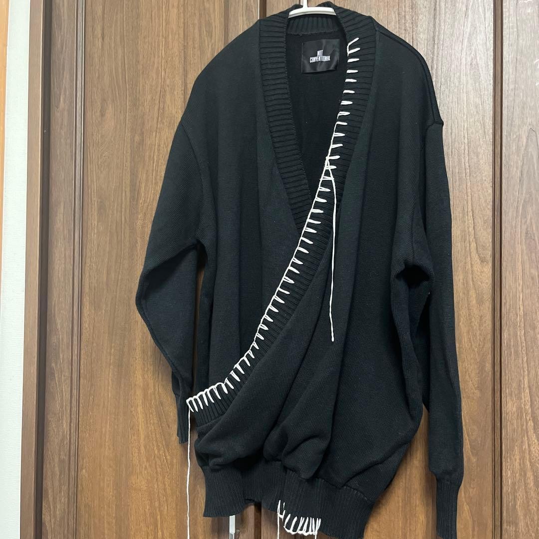 NOT CONVENTIONAL Knit Sweater Black Free Size Men’s Fashion USED item from JAPAN