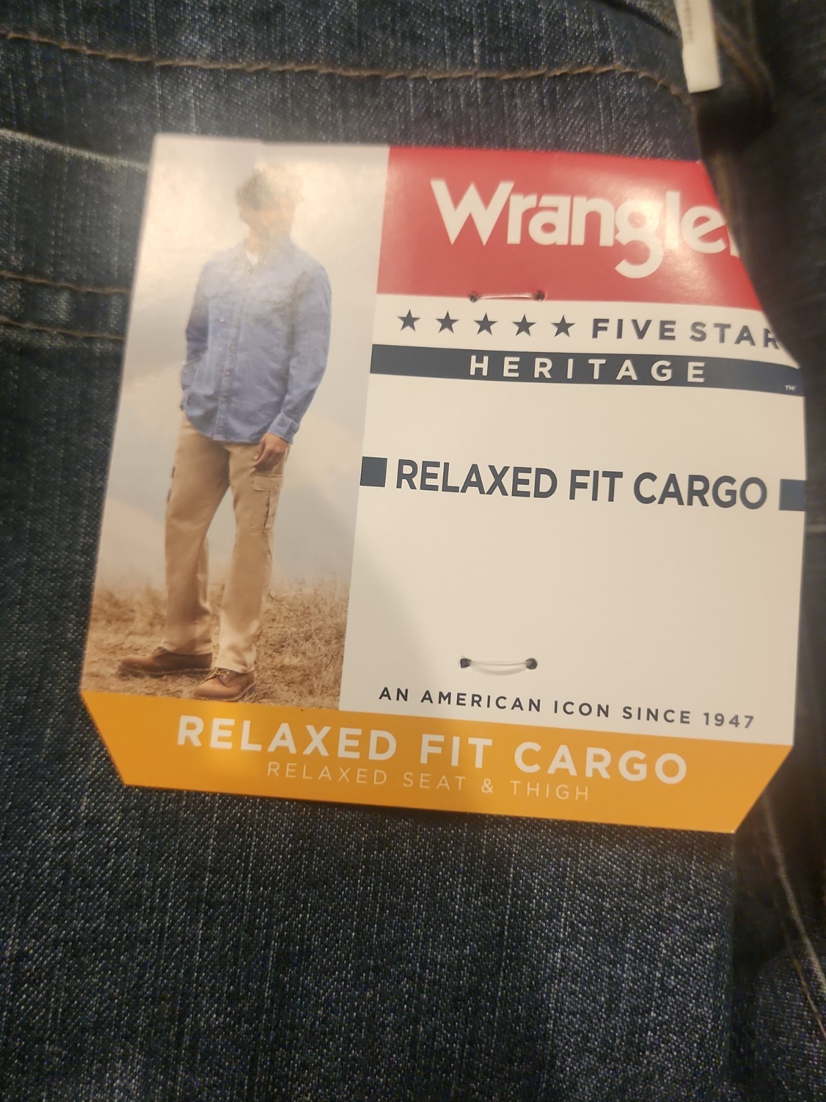 Wrangler Men’s Cargo Jeans 6 Pocket – Relaxed Fit – 1070LGWDS 42×30