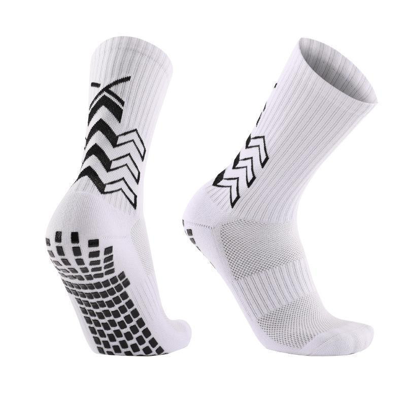 Non‑Slip Grip Soccer Football Crew Socks, Breathable Cushioned Athletic Sports