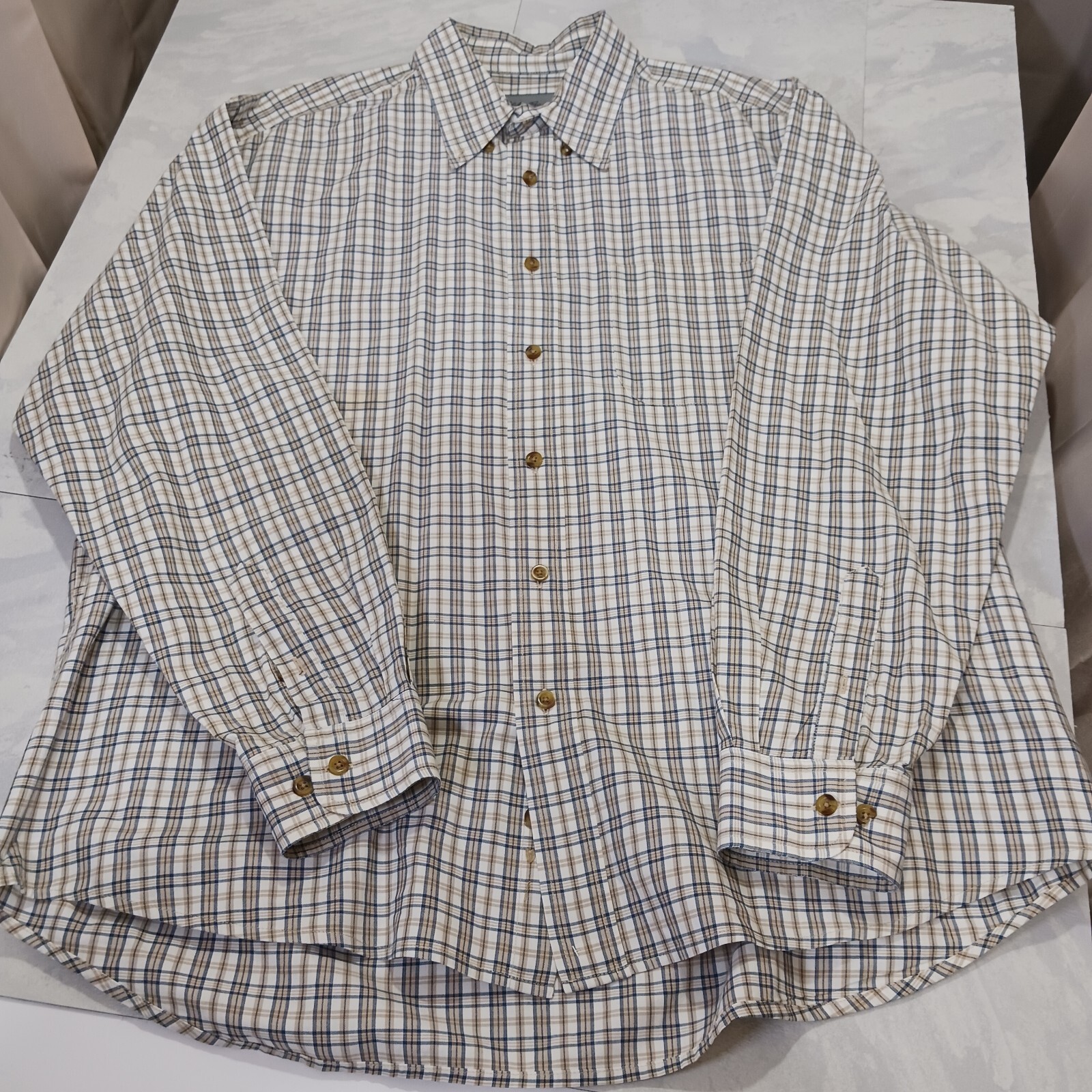 Eddie Bauer Since 1920, 100% Baumwolle Plaid Shirt Long Sleeves Men’s Size Large