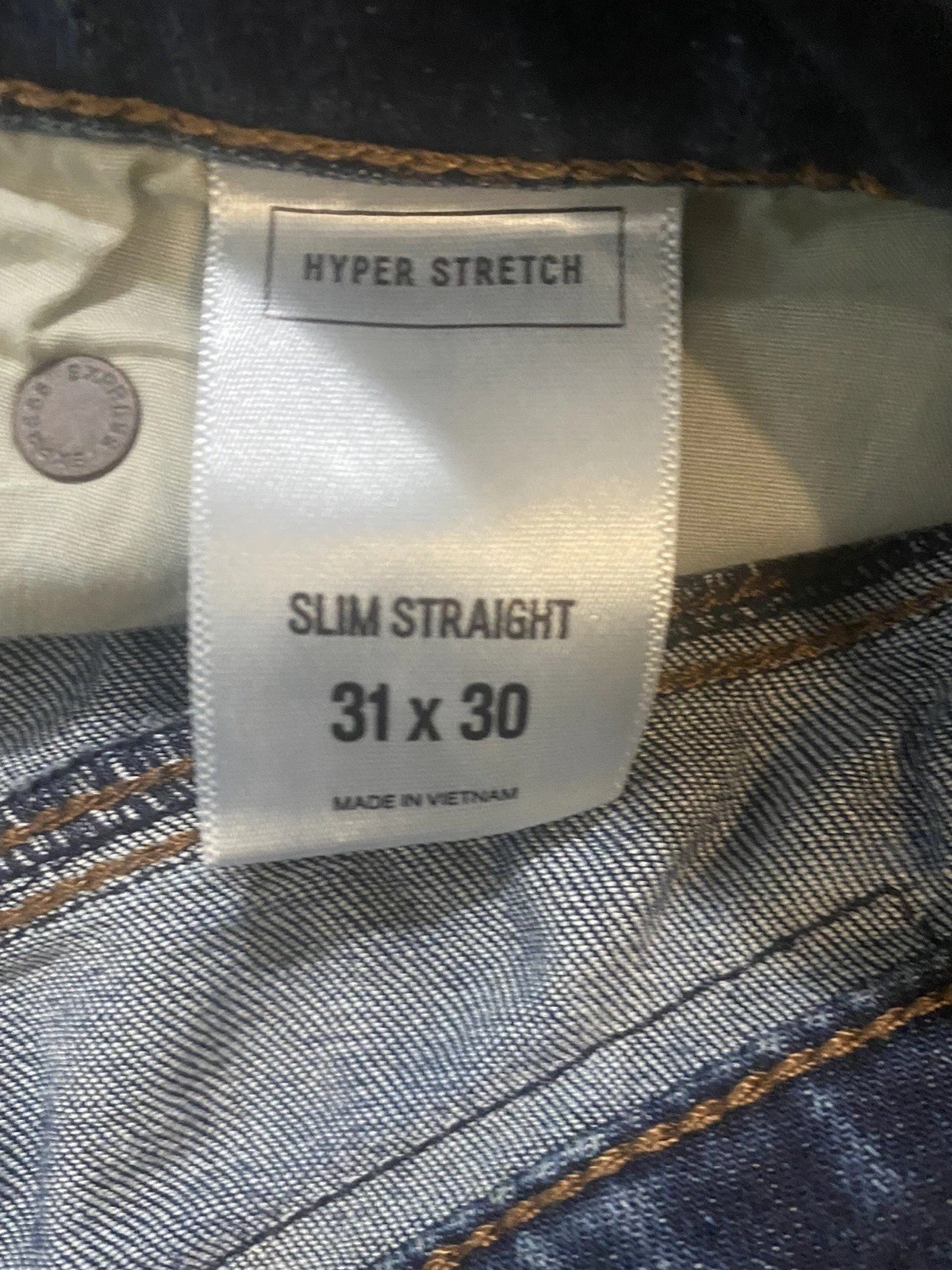 Express Slim Straight Hyper Stretch Jeans Mens 36×29 Medium Wash