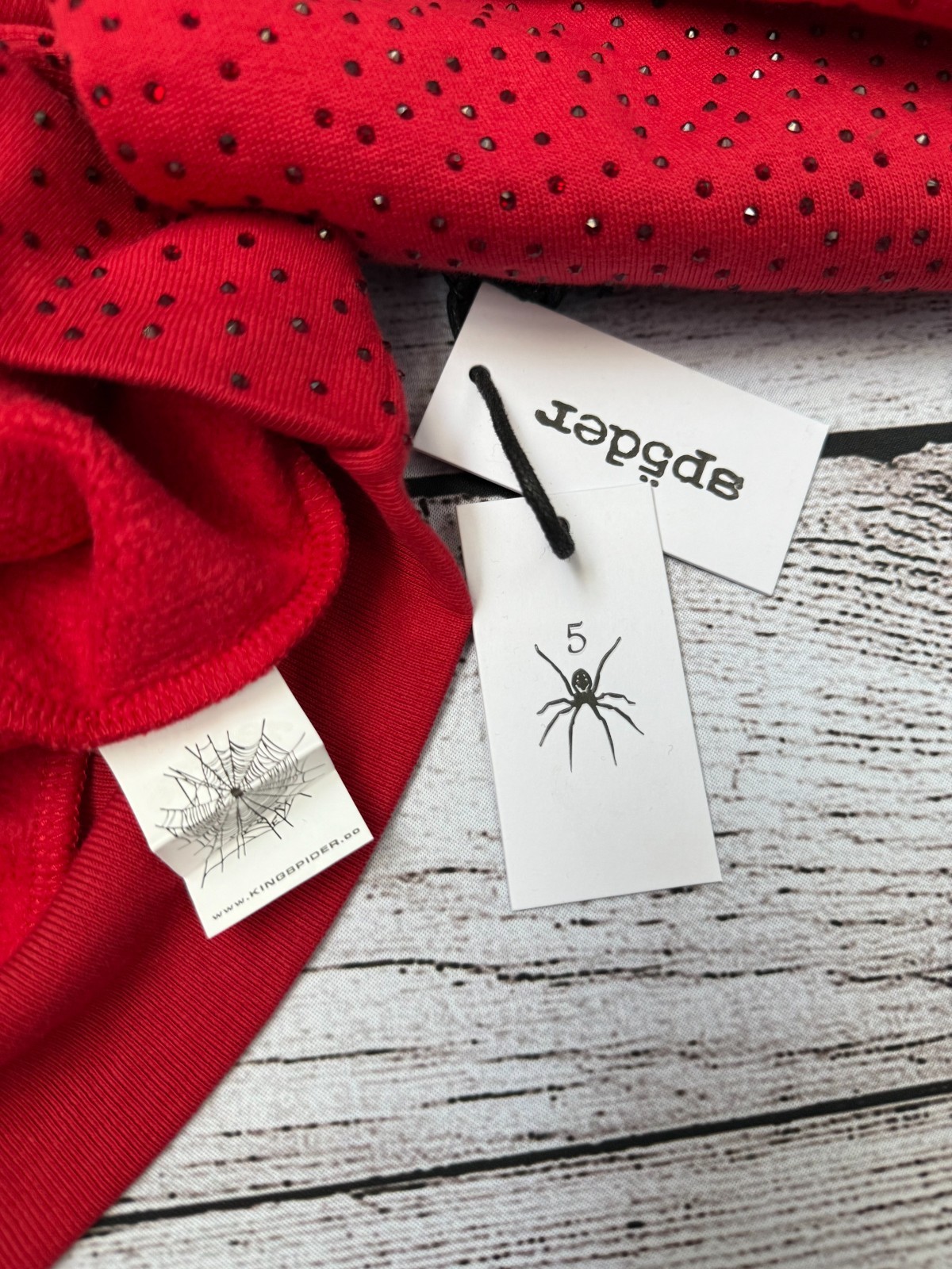 *BRAND NEW* Spider Worldwide Rhinestone VVS Red Hoodie – FREE Shipping (Size L)
