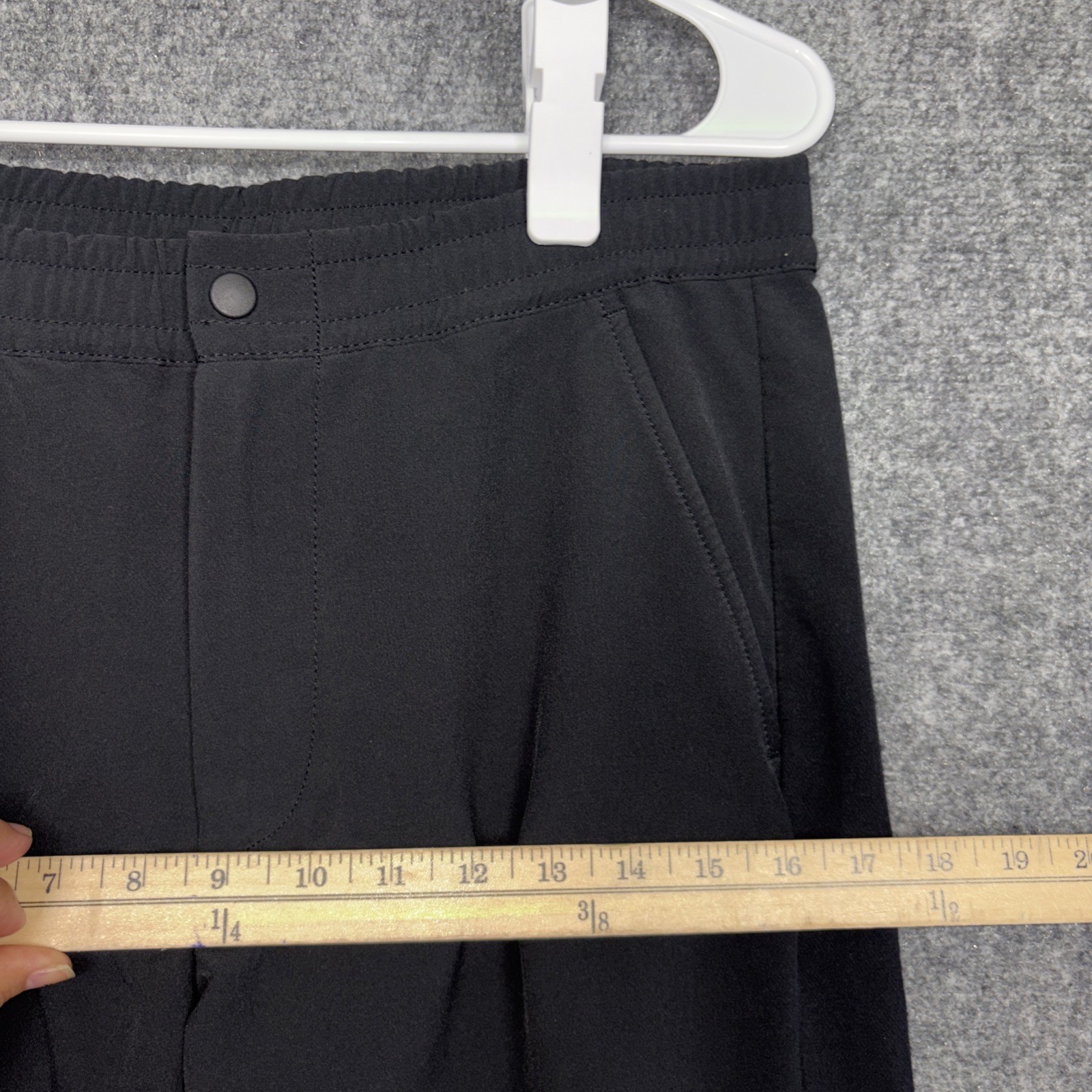 UNQLO Pants Mens Size S Black Jogger Drawstring Zip Elastic Waist Casual