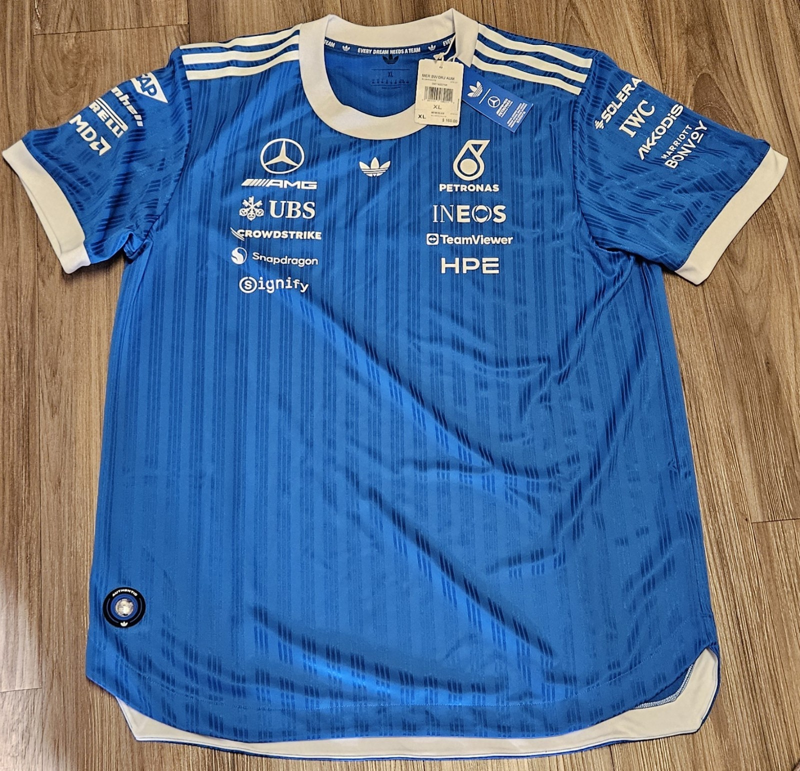XL 2026 Adidas Mercedes AMG F1 Blue Wonder Driver Jersey Shirt Silverstone