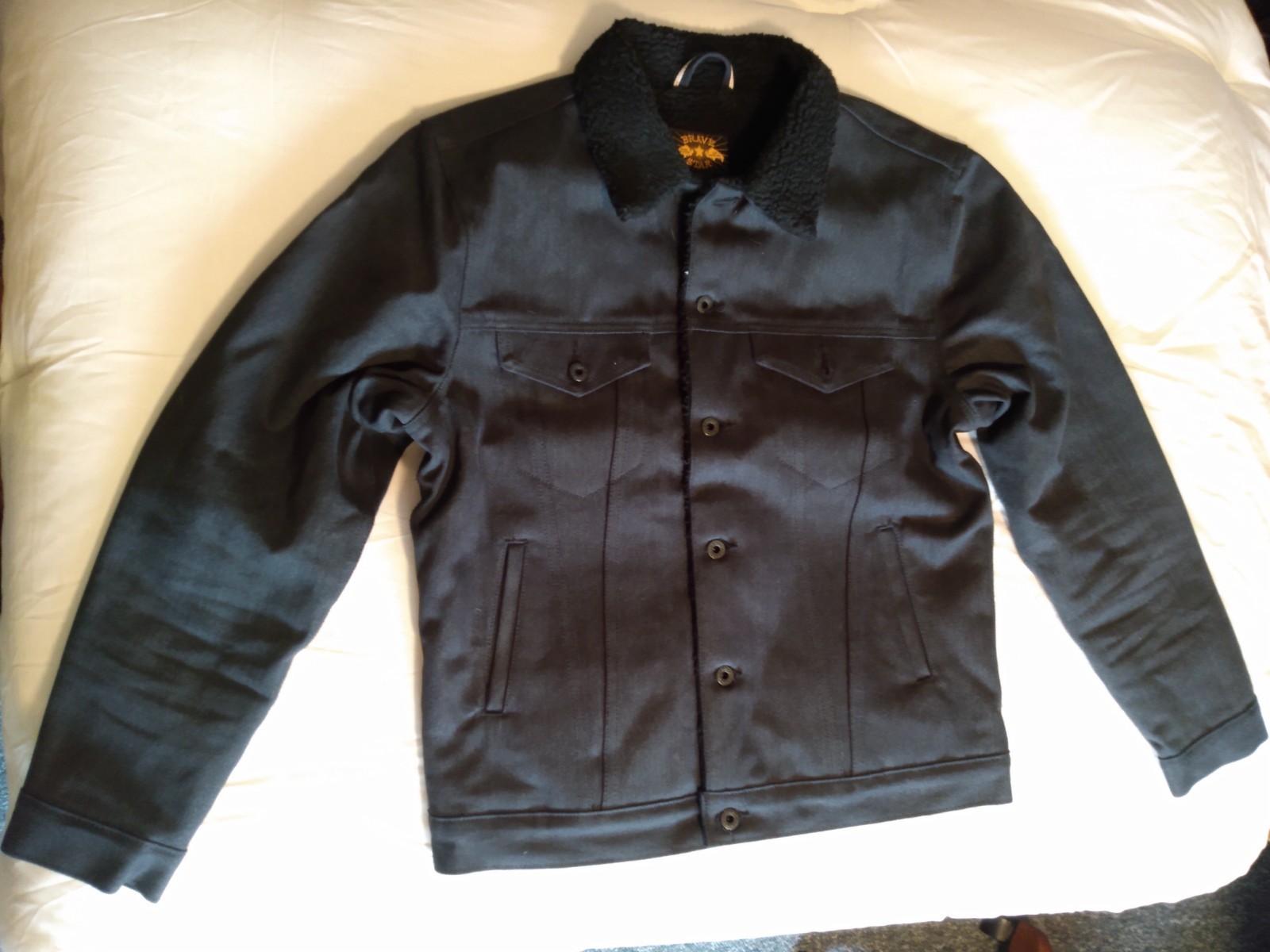 Brave Star Selvage Ironside Sherpa Medium 14oz “Eternal Black” Japan Selvedge