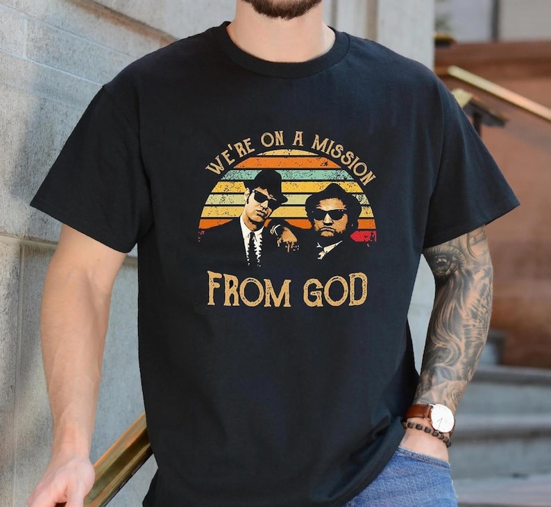 Blues Brothers Vintage Shirt, Blues Brothers Movie T-Shirt We’re On A Mission