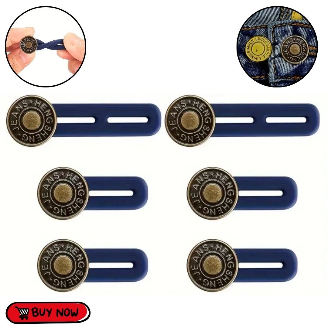 6PCS Jeans Button Extender Adjustable Waist Extender for Men Women Pants New
