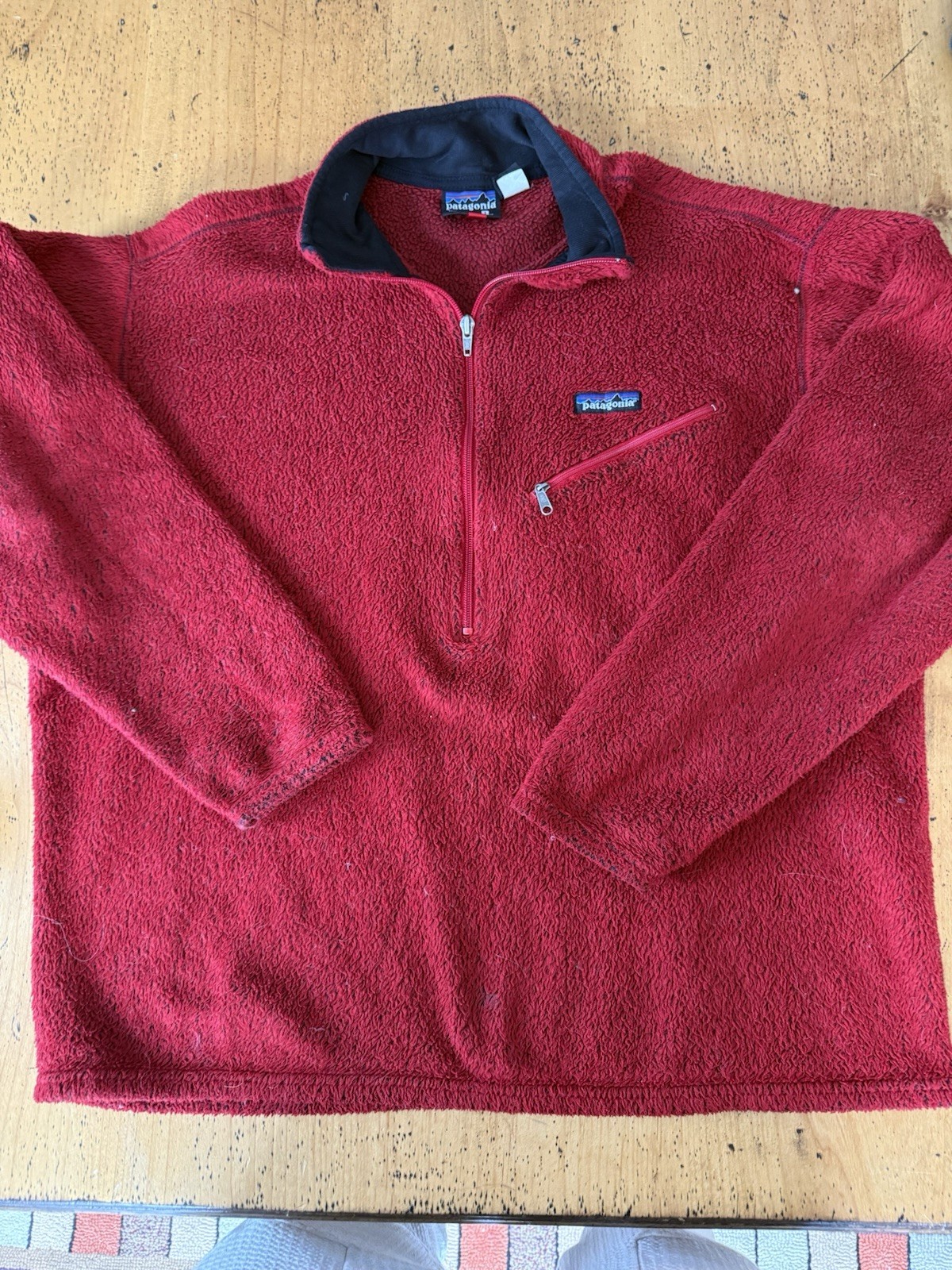 Patagonia R2 Regulator Polartec Thermal Body Rug 1/2 Zip Red Jacket Fleece Sz XL