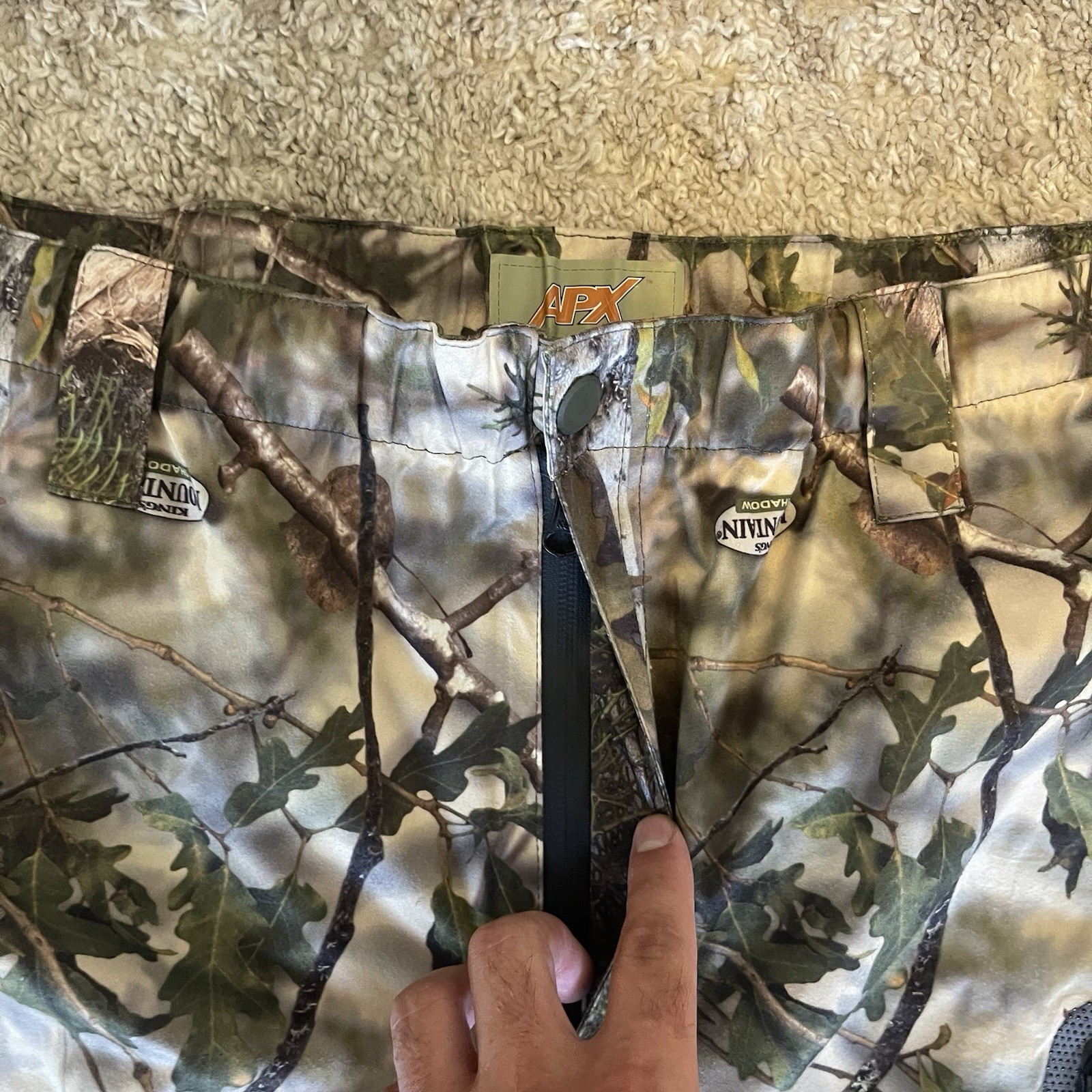 Russel Outdoors Pants Mens XL Green Camo APX L5 Cyclone Pant Hunting Outdoors