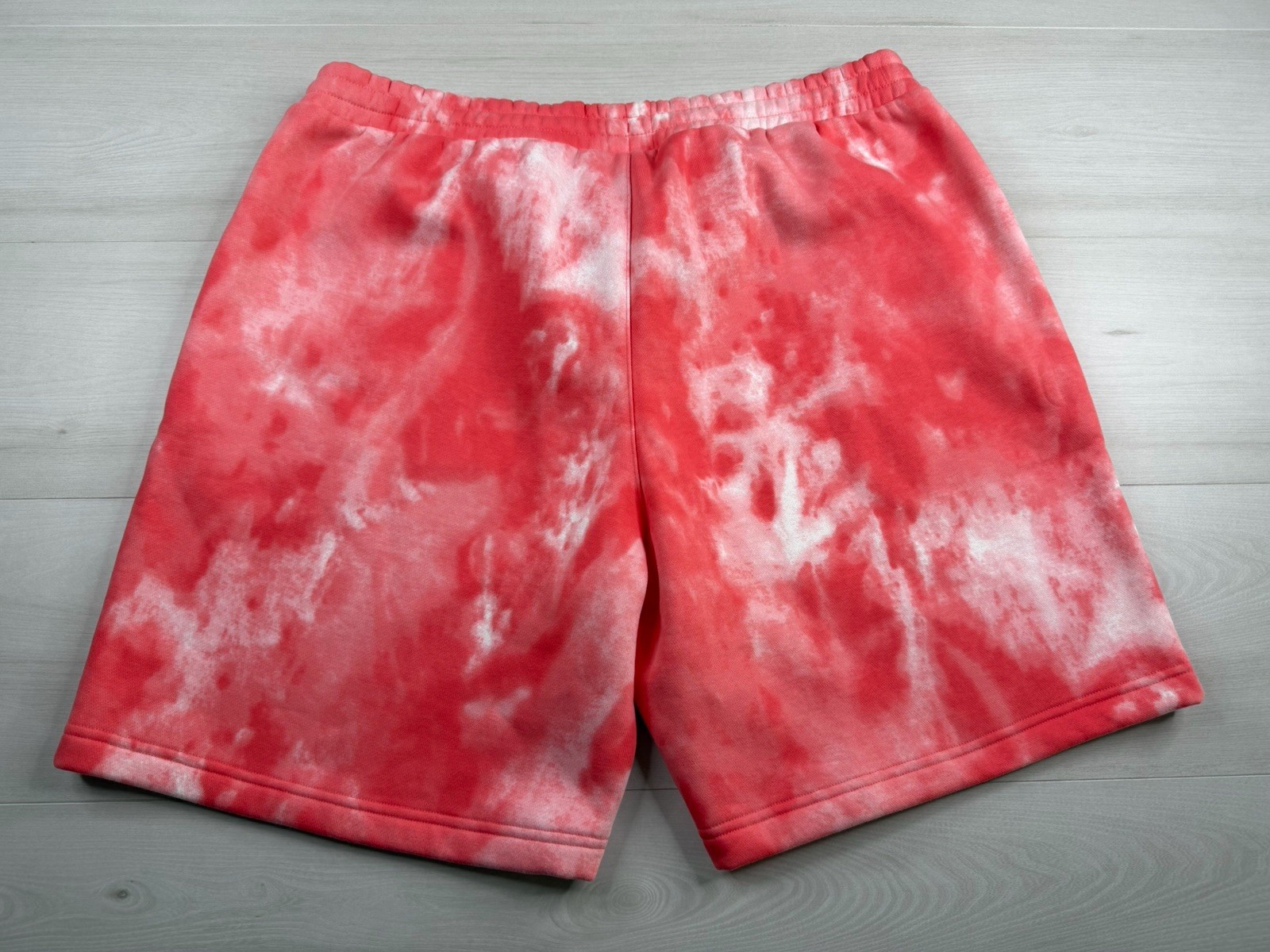 Adidas Essentials Trefoil Pink Tie Dye Sweat Shorts Drawstring Jogger Men XL NWT