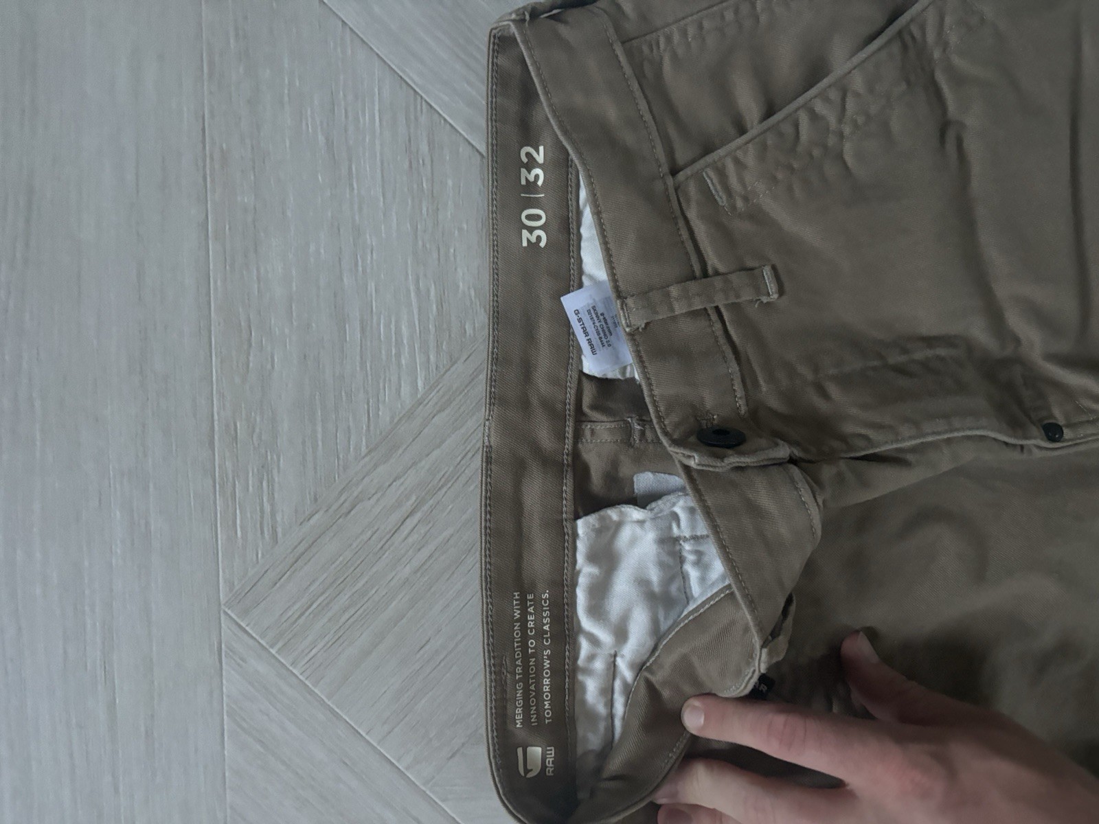 G-Star Raw Skinny Chino 2.0 Pants Olive Green Size 30/32 NWOT