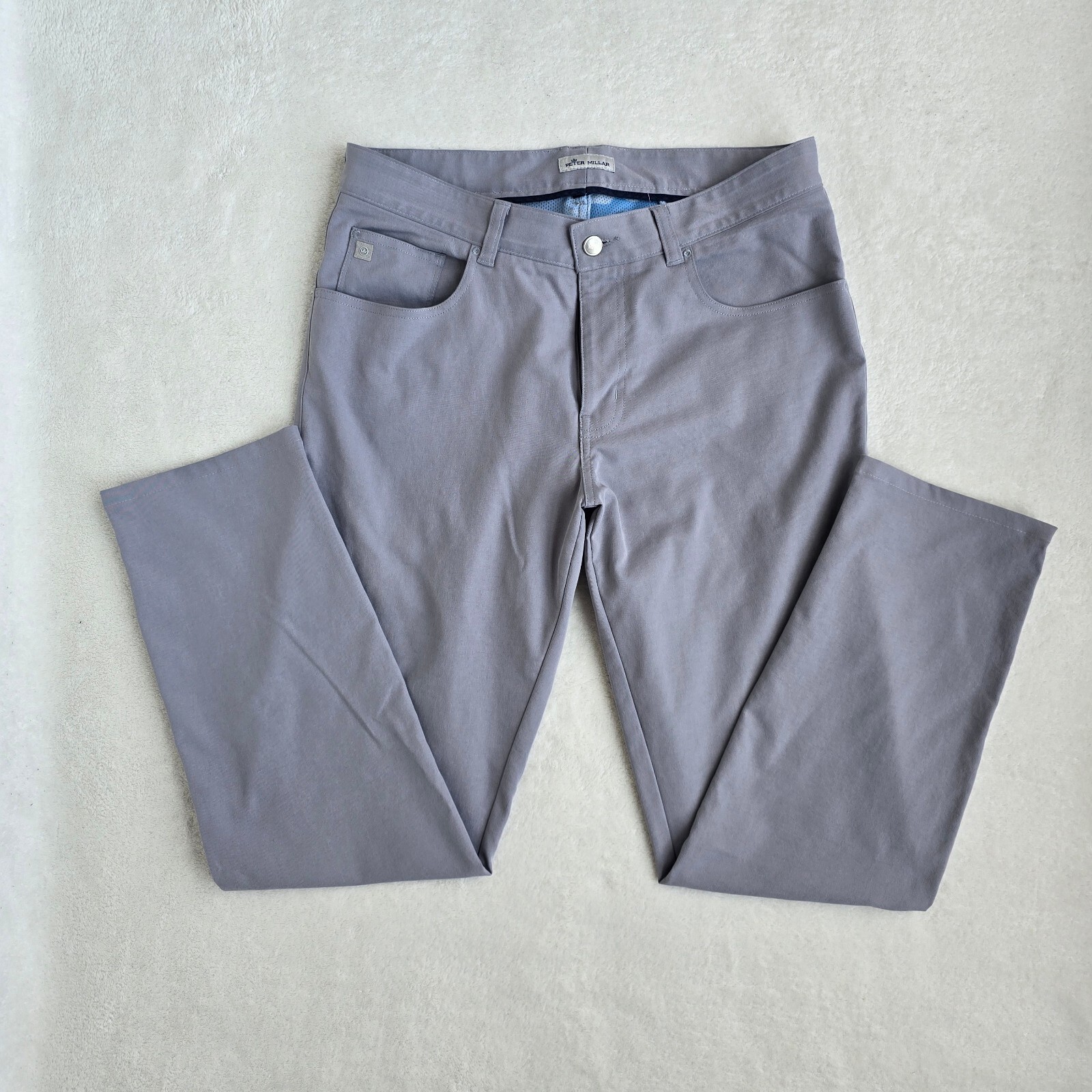 Peter Millar Crown Sport EB66 Pants – 32×30 – Light Gray EUC
