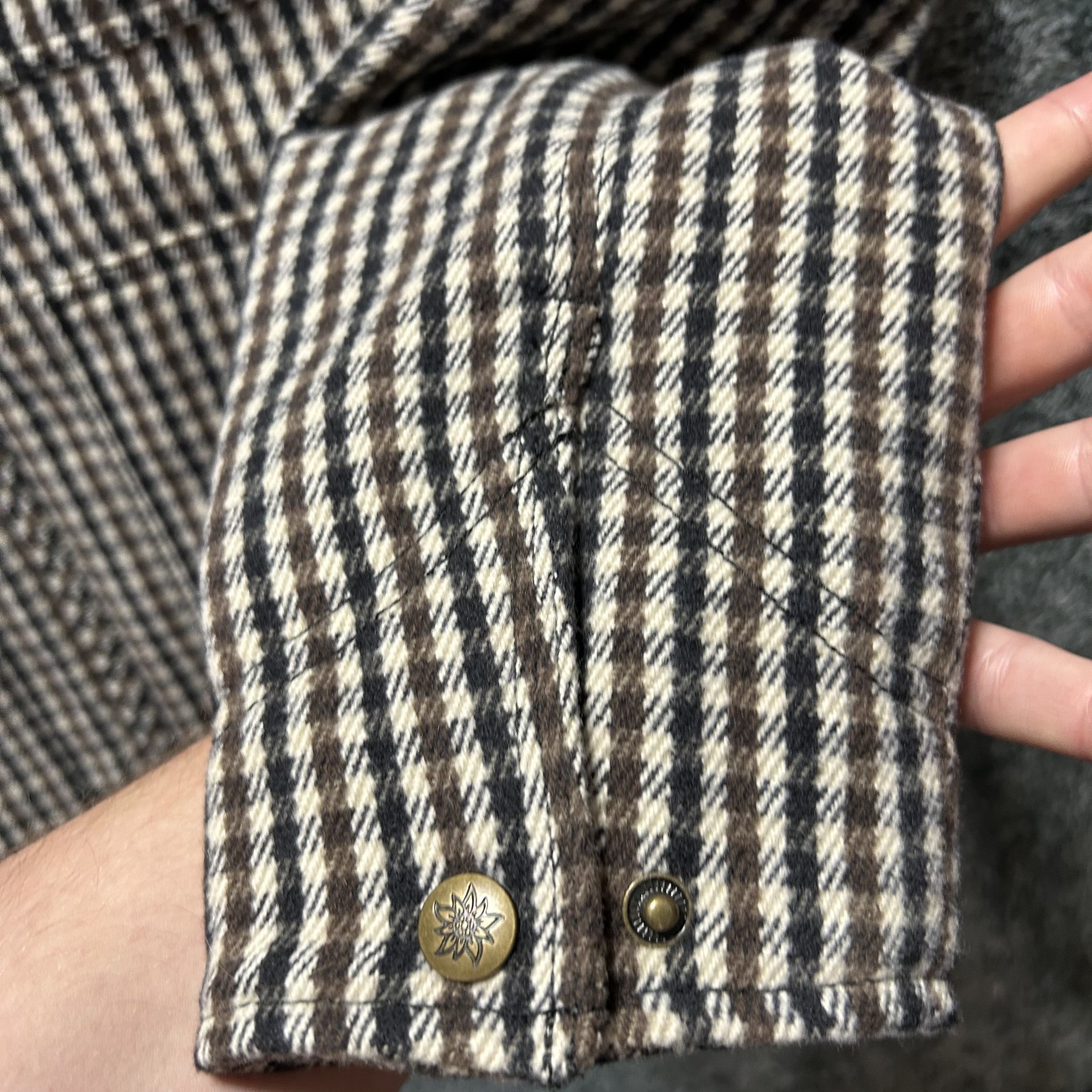 Alpine Design Mens Size M Eldridge Plaid Wool Full Zip Jacket