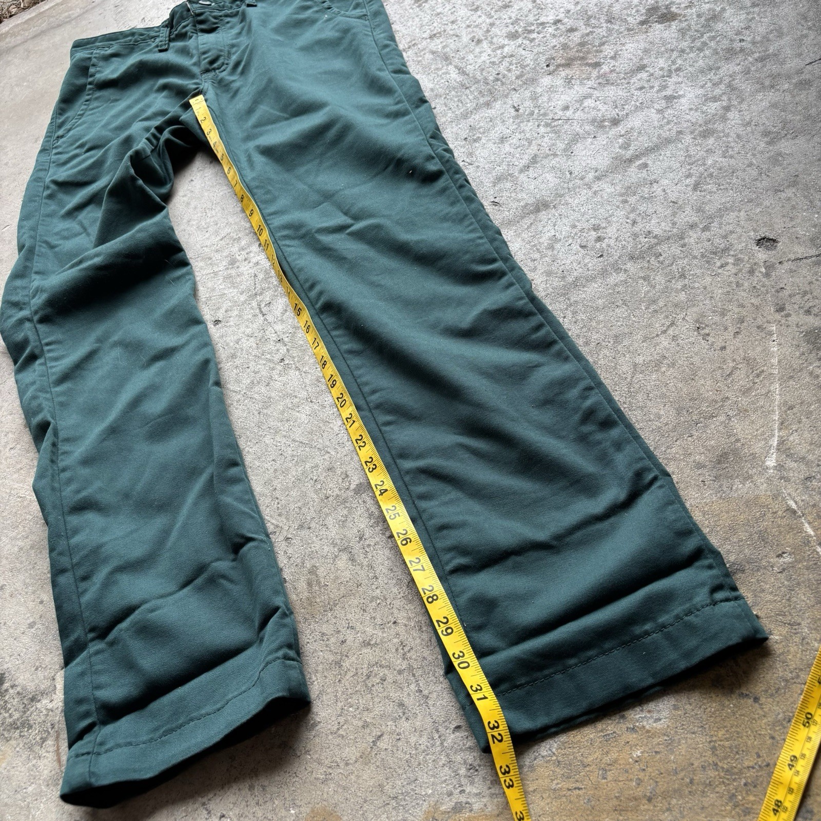Forest Green VANS Chinos Classic Fit Pants Size 34×32