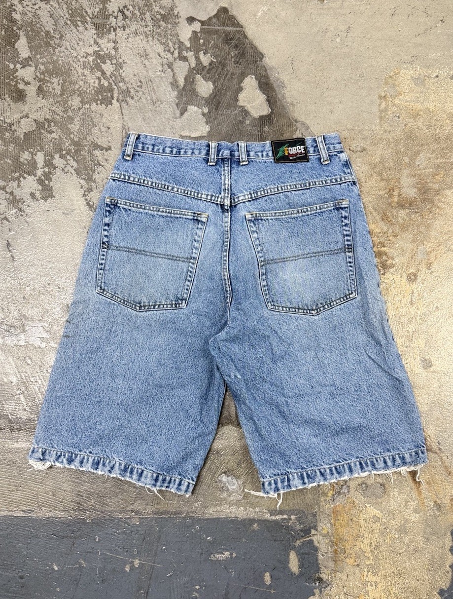Y2K Force Denim Jean Shorts Size 34 Baggy Skater Jorts