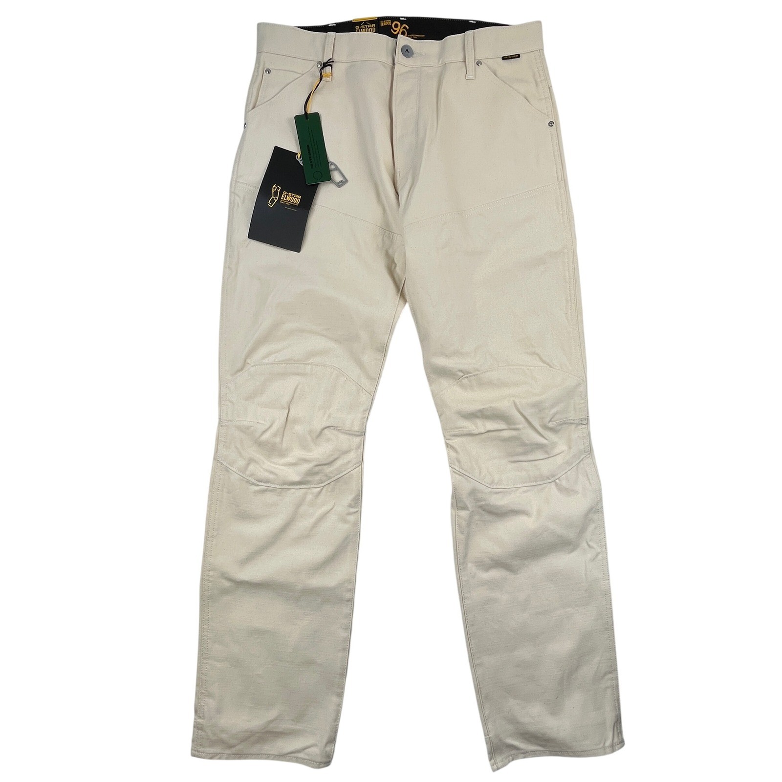 G-Star Raw Elwood 5620 Regular Duckman ECRU Beige Jeans 34×34 NWT
