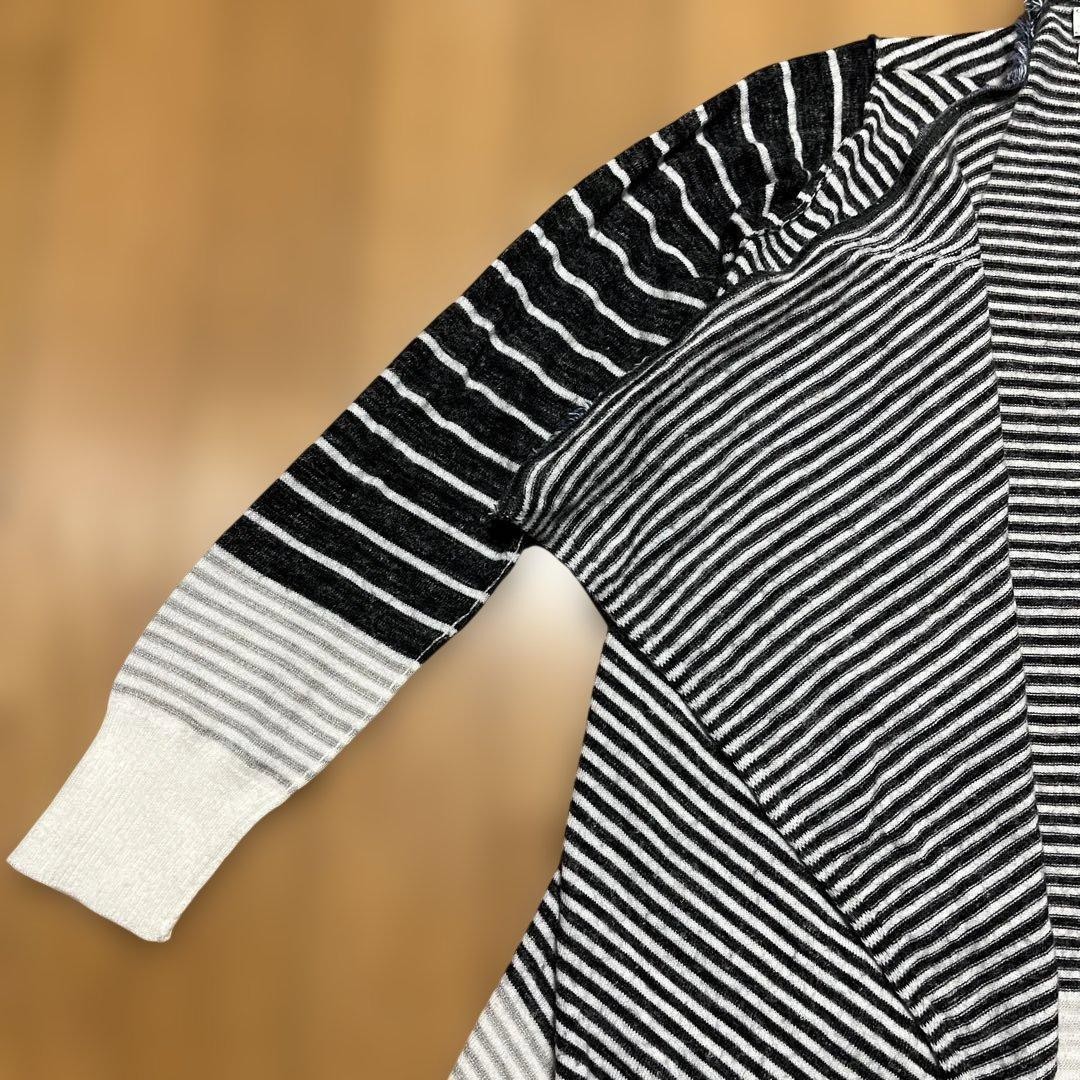 Diesel Italy Knit Cardigan XS Black White Silver Used