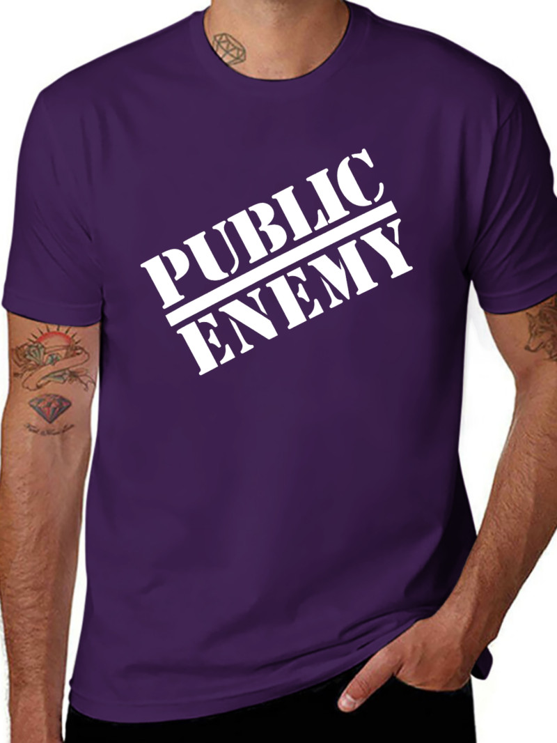 Public Enemy Official Big Logo T-Shirt Funny Tee Gift, Size M – 3XL