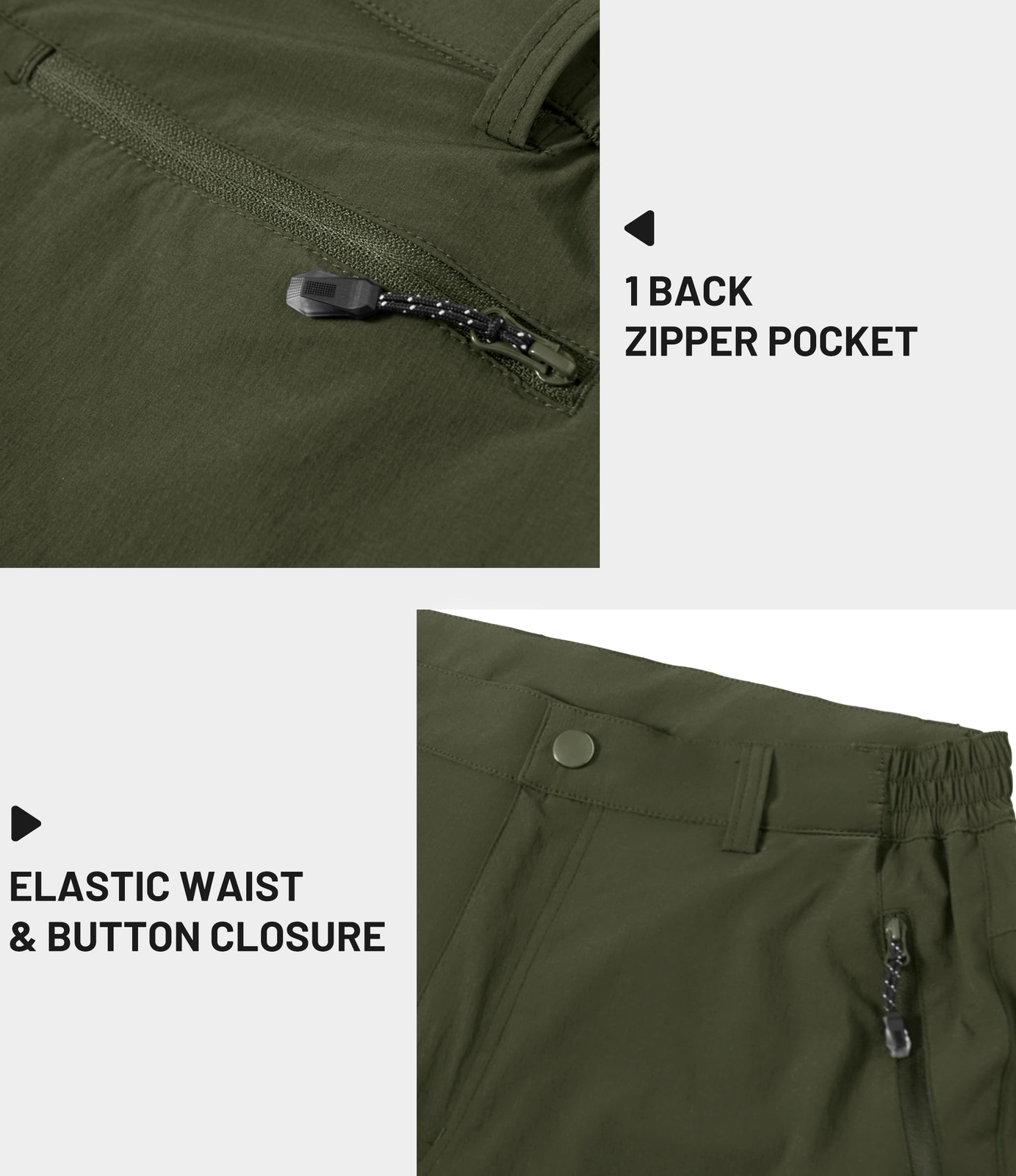 Men’s 3/4 Capri Shorts Quick Drying Outdoor Hiking Sport Below Knee Cargo Shorts