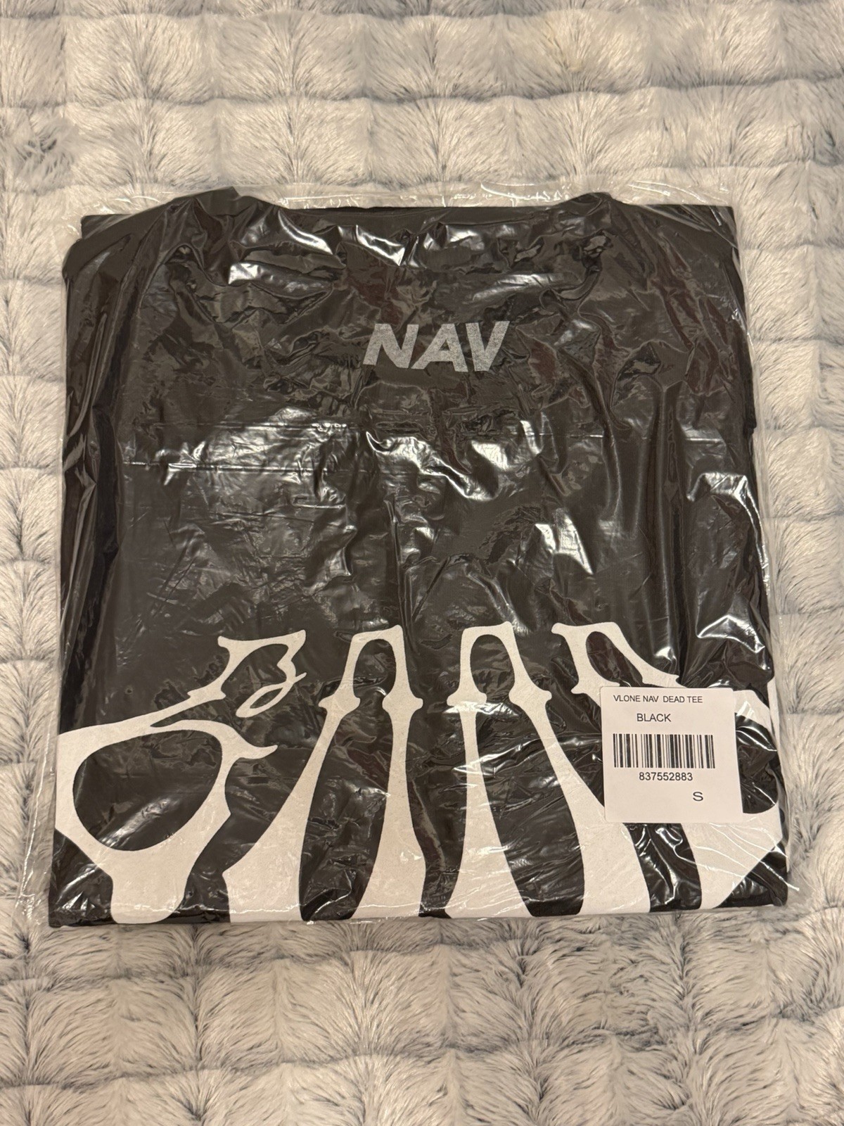 New In Bag Authentic Vlone x NAV Dead Tee Size Small Black