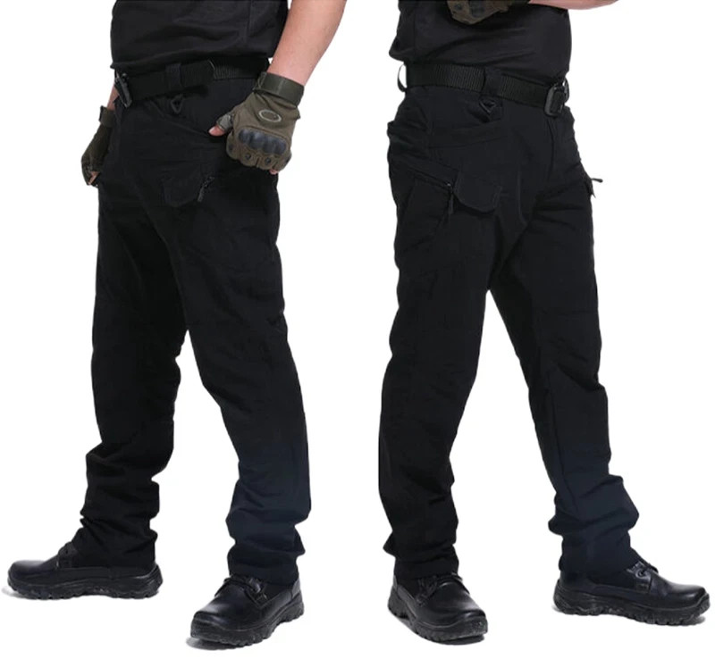 Tactical Men’s Cargo Pants Waterproof Work Pants Outdoor Hiking Combat Trousers