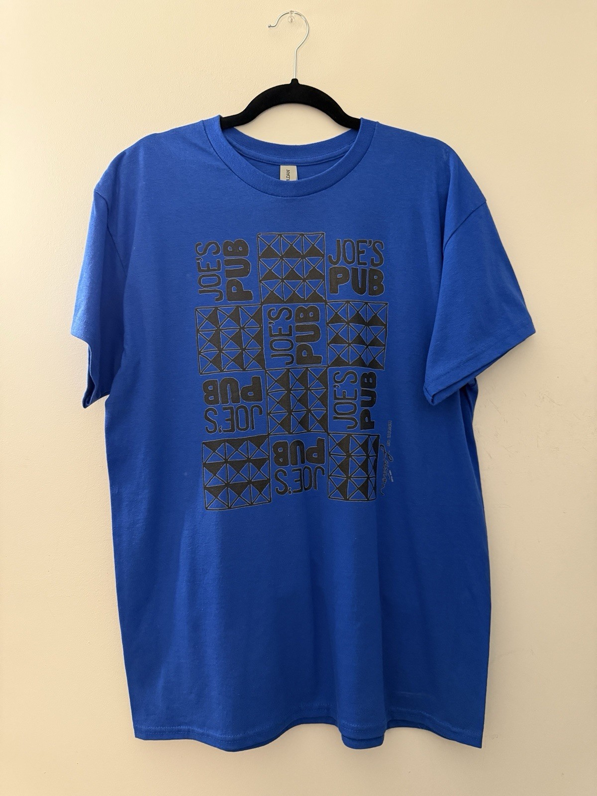 Joe’s Pub Graphic T Shirt Large Blue House of Larreon NYC Concert Theater Tee