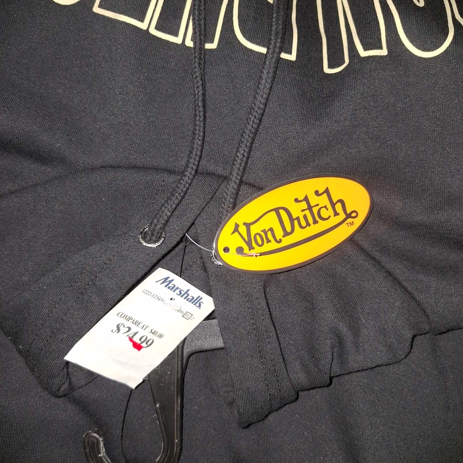 Von Dutch Hoodie Pullover Sweatshirt Hoodie Men’s Size Large Black (New w Tags)