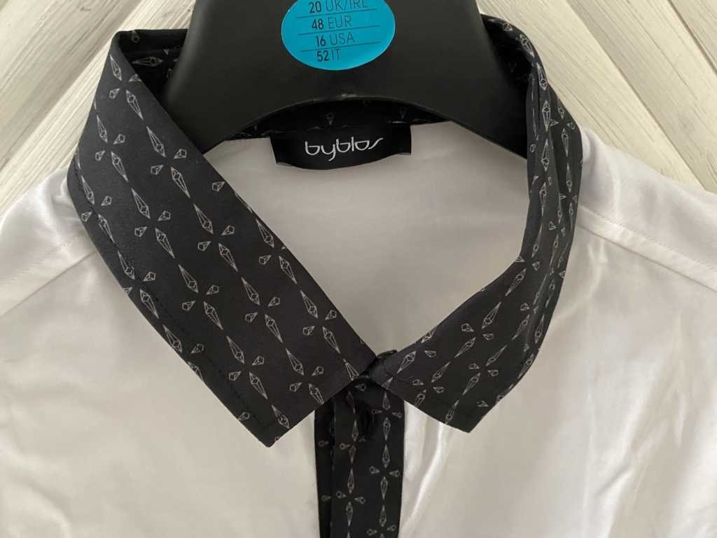 Original Byblos shirt EU 50 size L 100% cotton white/black designer