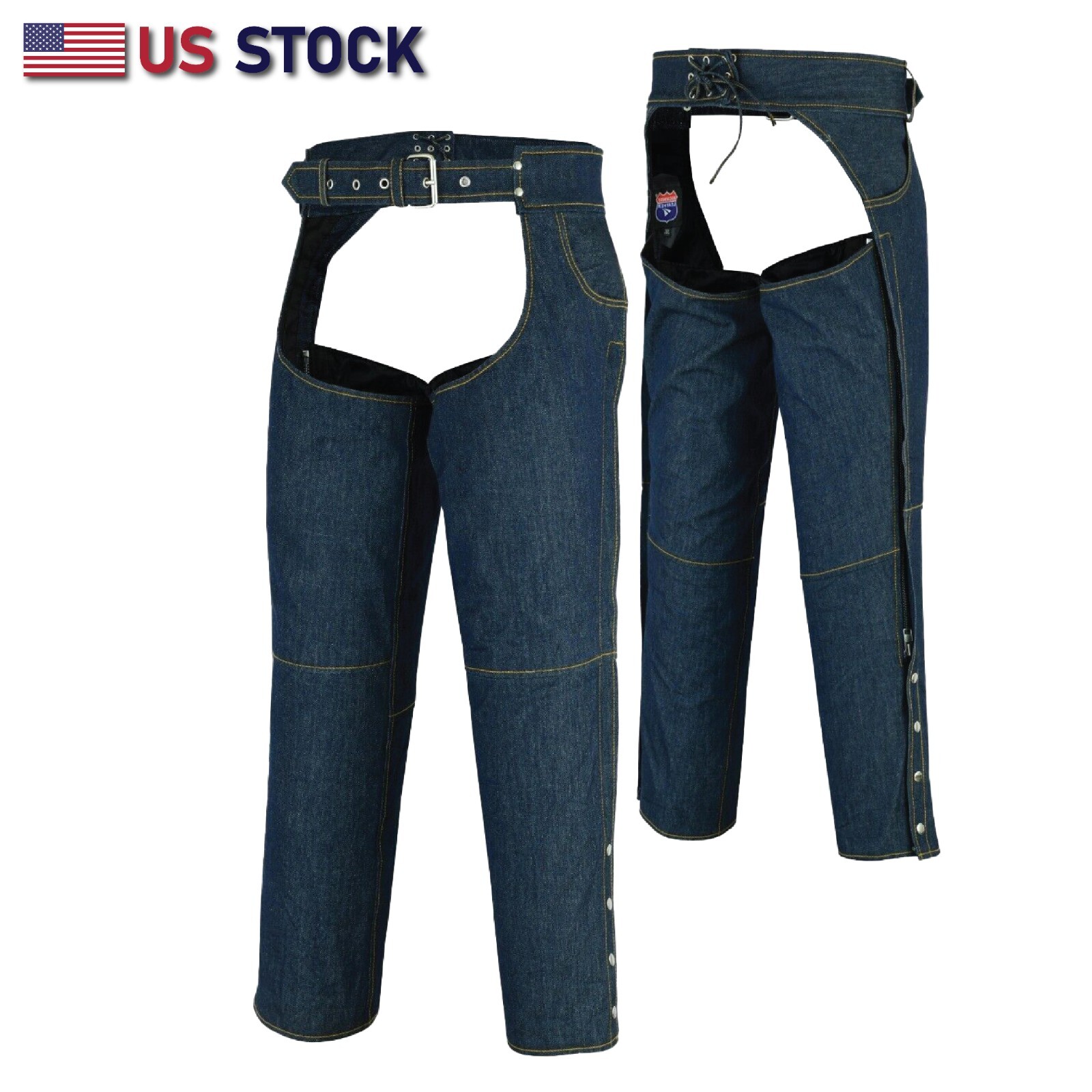 Blue Denim Motorcycle Bike Riding Chap lightweight – Biker SKU # HL21836DM-Club