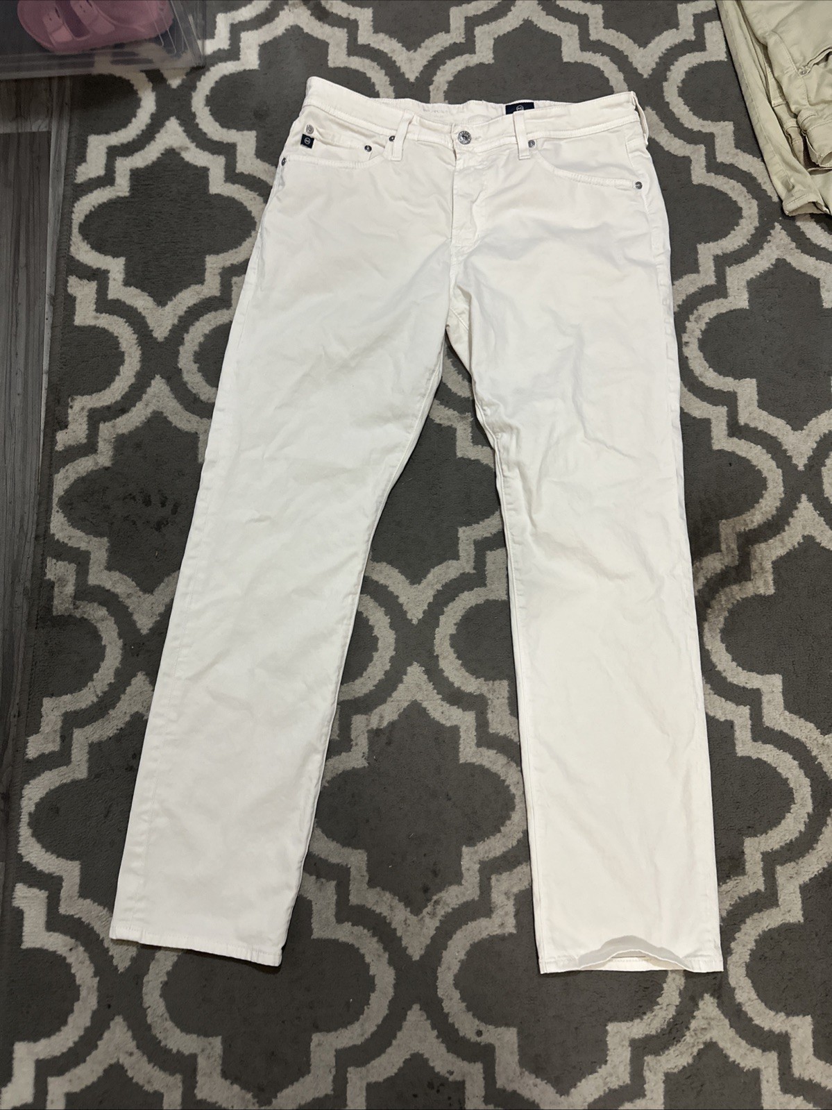 AG ADRIANO GOLDSCHMIED JEANS TELLIS WHITE CREAM SIZE 32 X 31 NEW