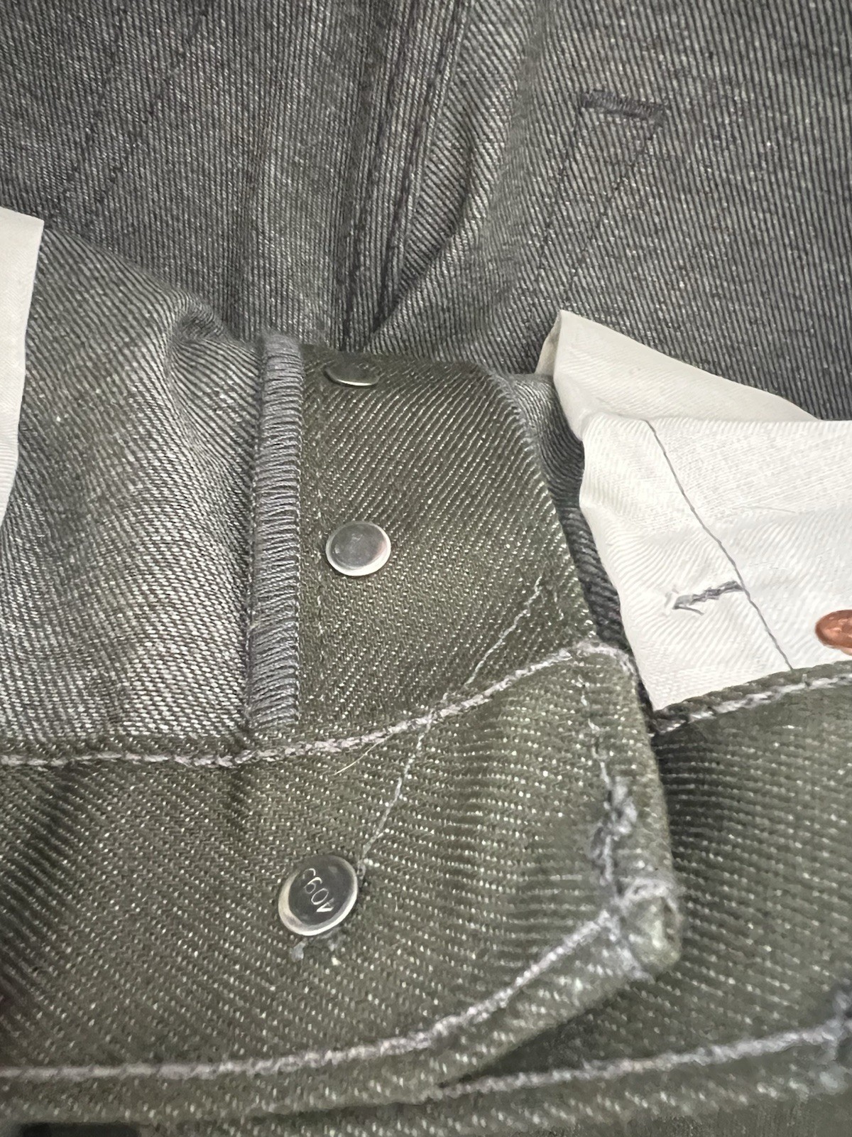 NWT Levis 501 Jeans 30×34 White Oak Cone Denim dark Green Shrink to Fit NEW