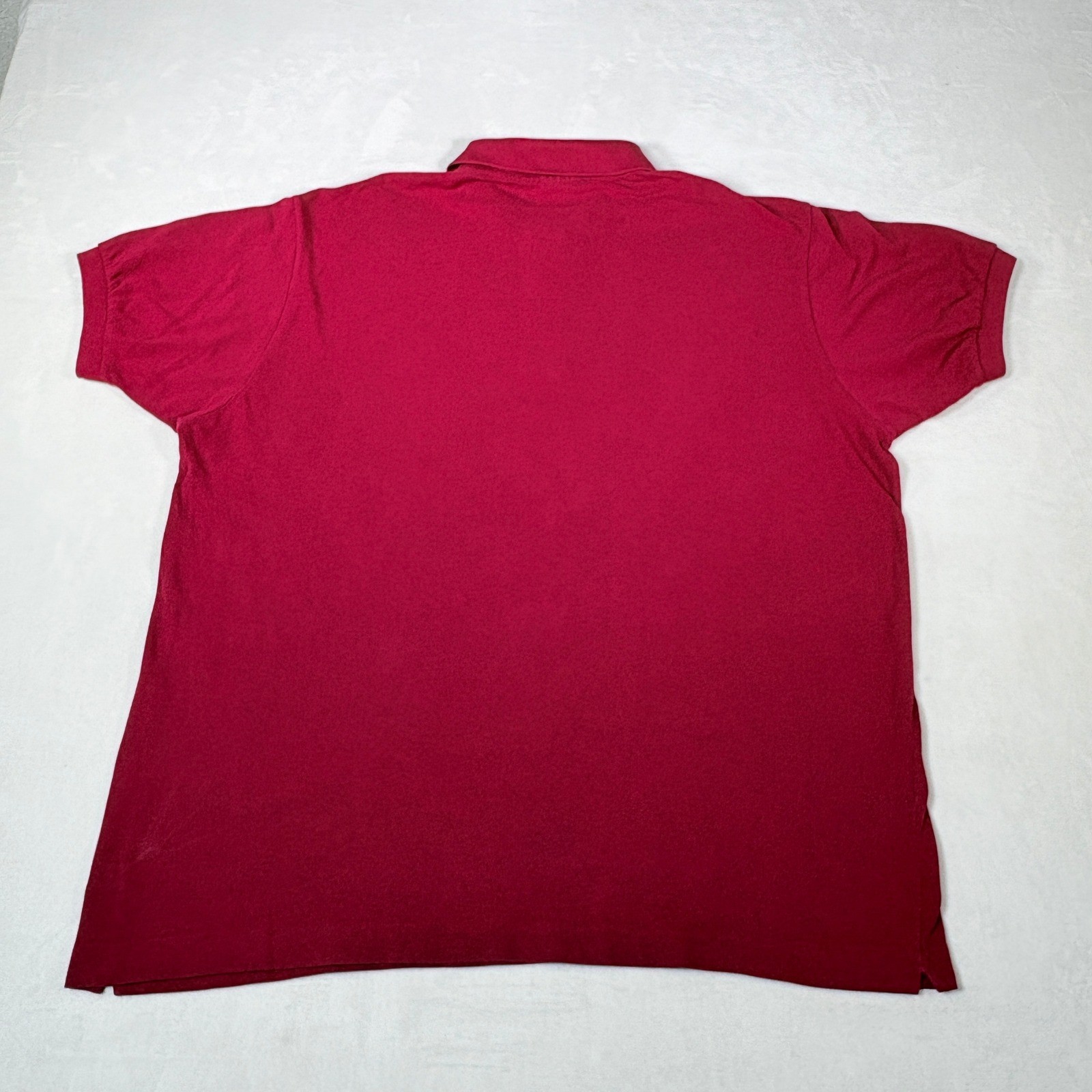 Lacoste Mens Burgundy Red Plum Pique Short Sleeve Polo Shirt Size 8 XXL