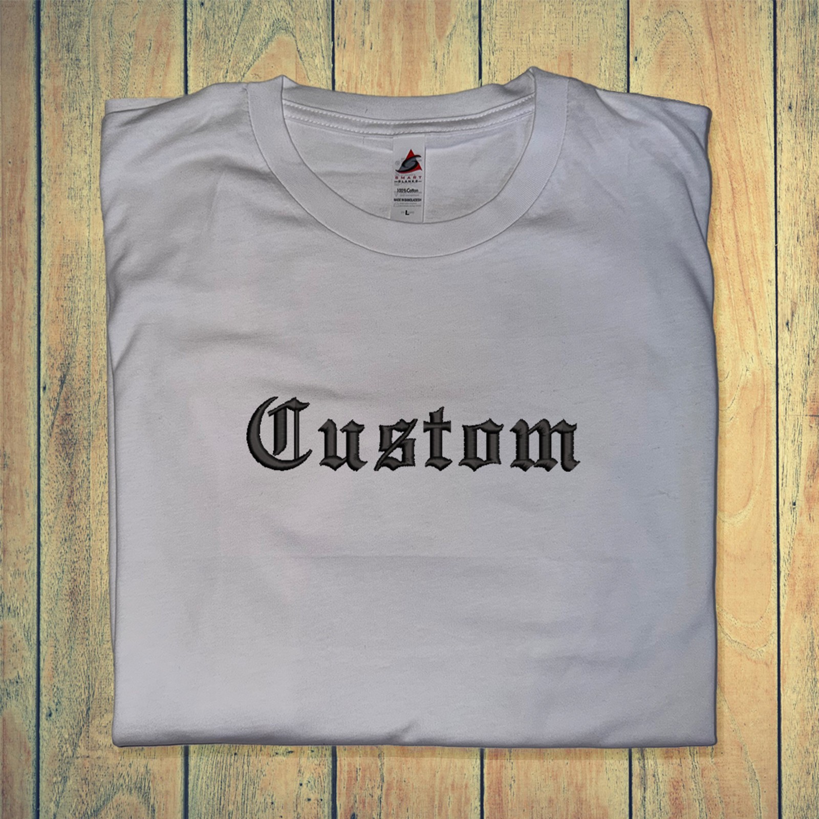 Custom Text in Old English Embroidered Your Name Embroidery Goth Letter Branding