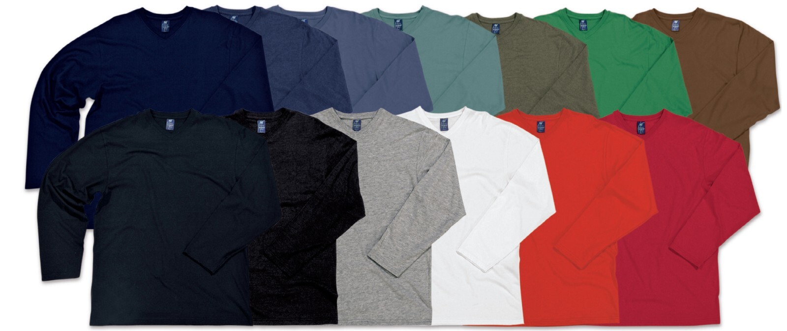 Hering Men’s Basic 100% Brazilian Long Sleeve Premium Cotton V-Neck T-Shirt Tee
