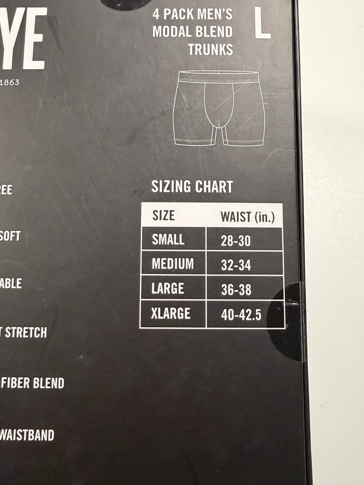 FRYE Modal Blend Trunks – 4 Pack – NWT – Large – Green & Tan Earth Tones