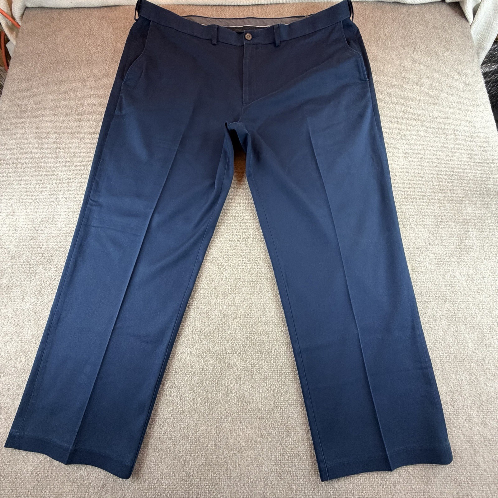 5 pair Haggar Mens Pants 44×29 Pleated Premium No Iron Khaki Classic Slacks Lot