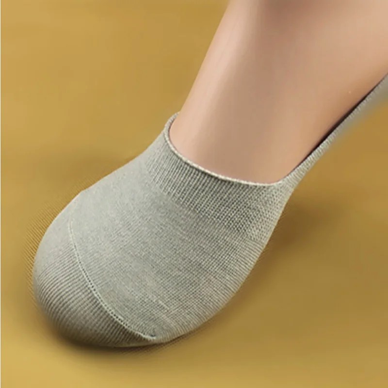 6 Pairs Mens No Show Socks Breathable Bamboo Cotton Low Cut Non Slip Boat Sock