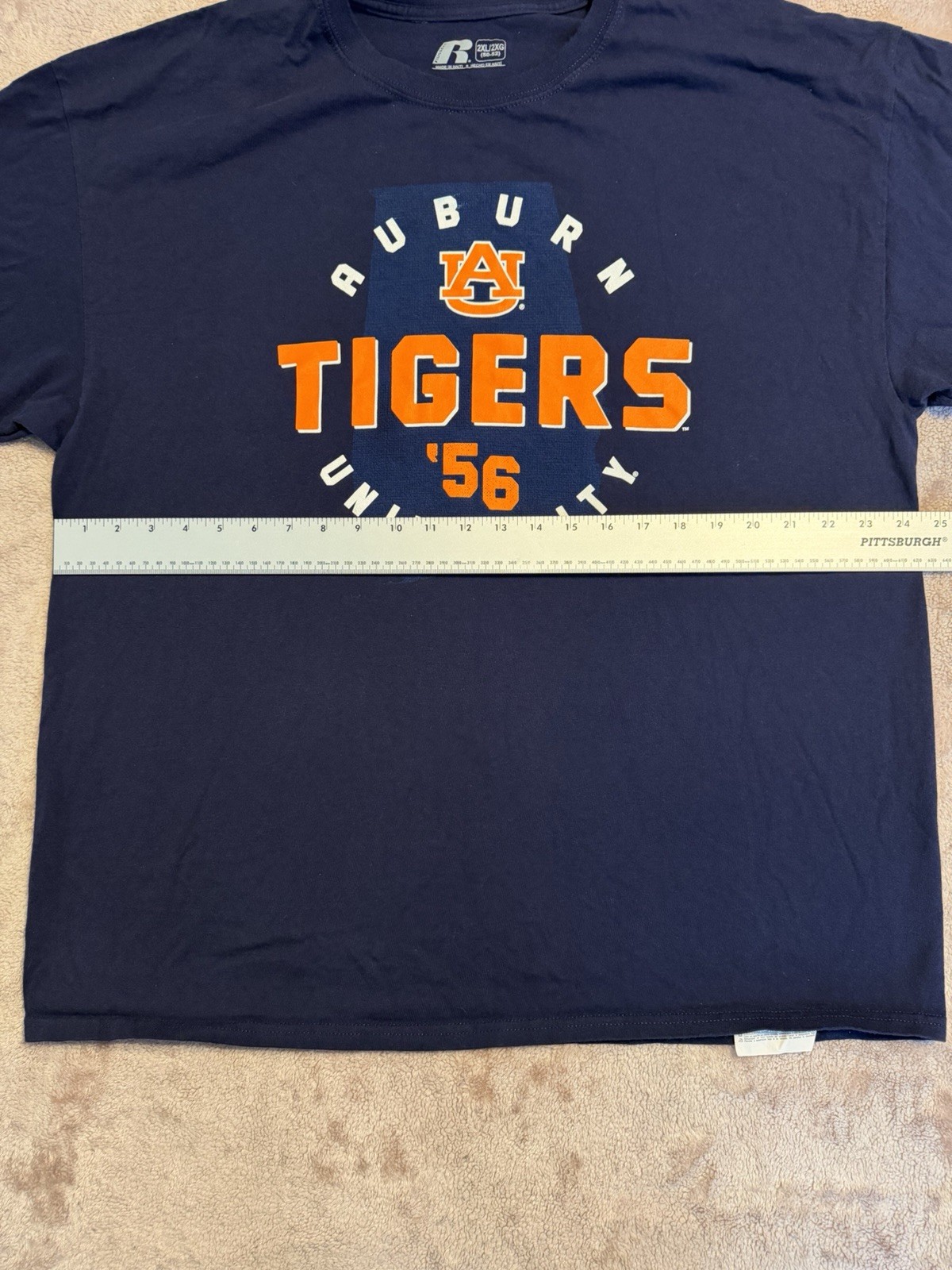 Auburn University ’56 Tigers Russell Athletic Navy T-Shirt 2XL