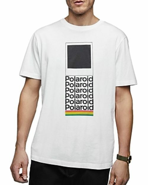 Philcos Men’s Polaroid Graphic Tee in White-Size Small