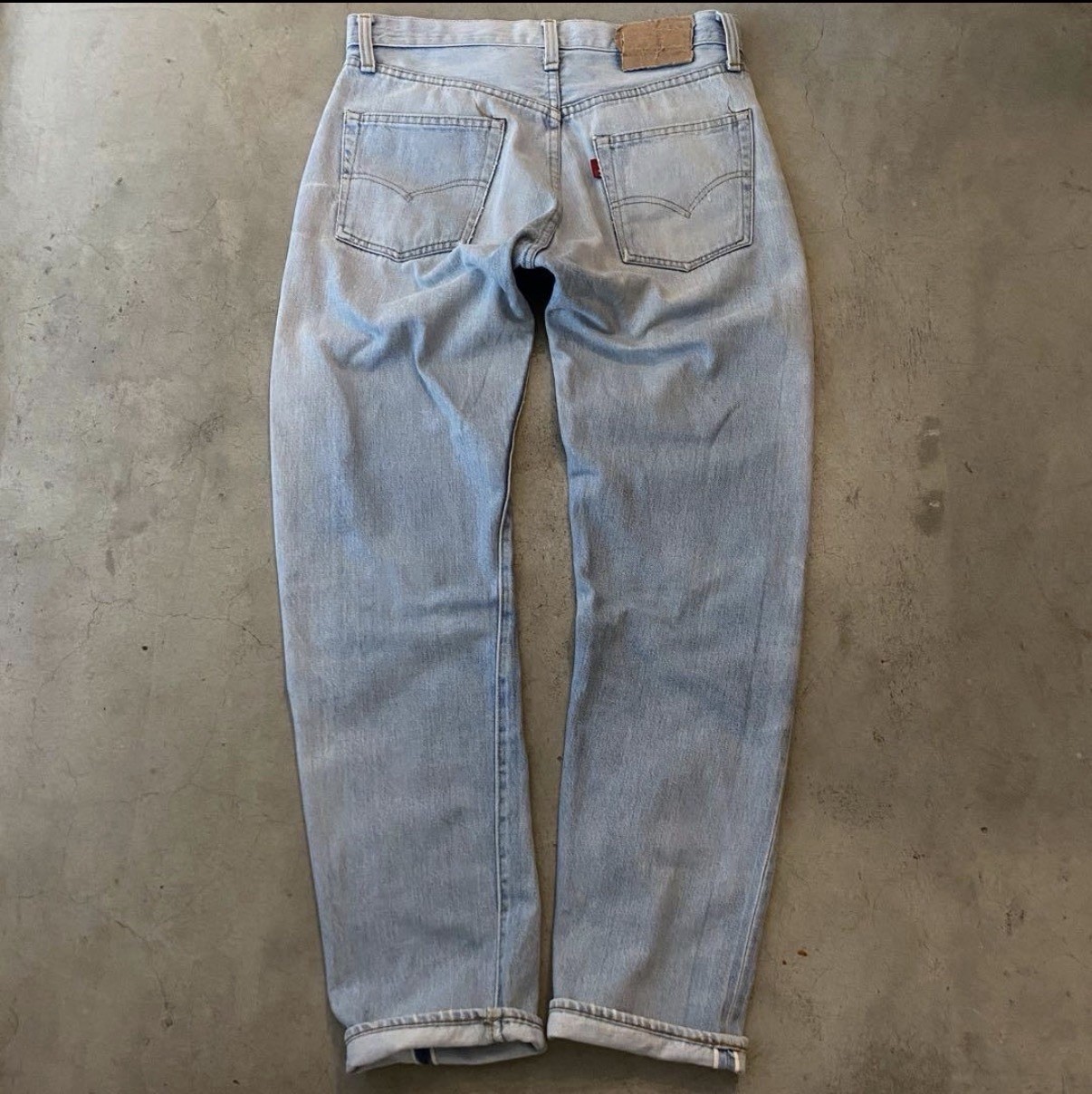 Levi’s 501 Vintage 70s Redline Selvedge Blank Tab Made in USA W31 L32 Light Wash