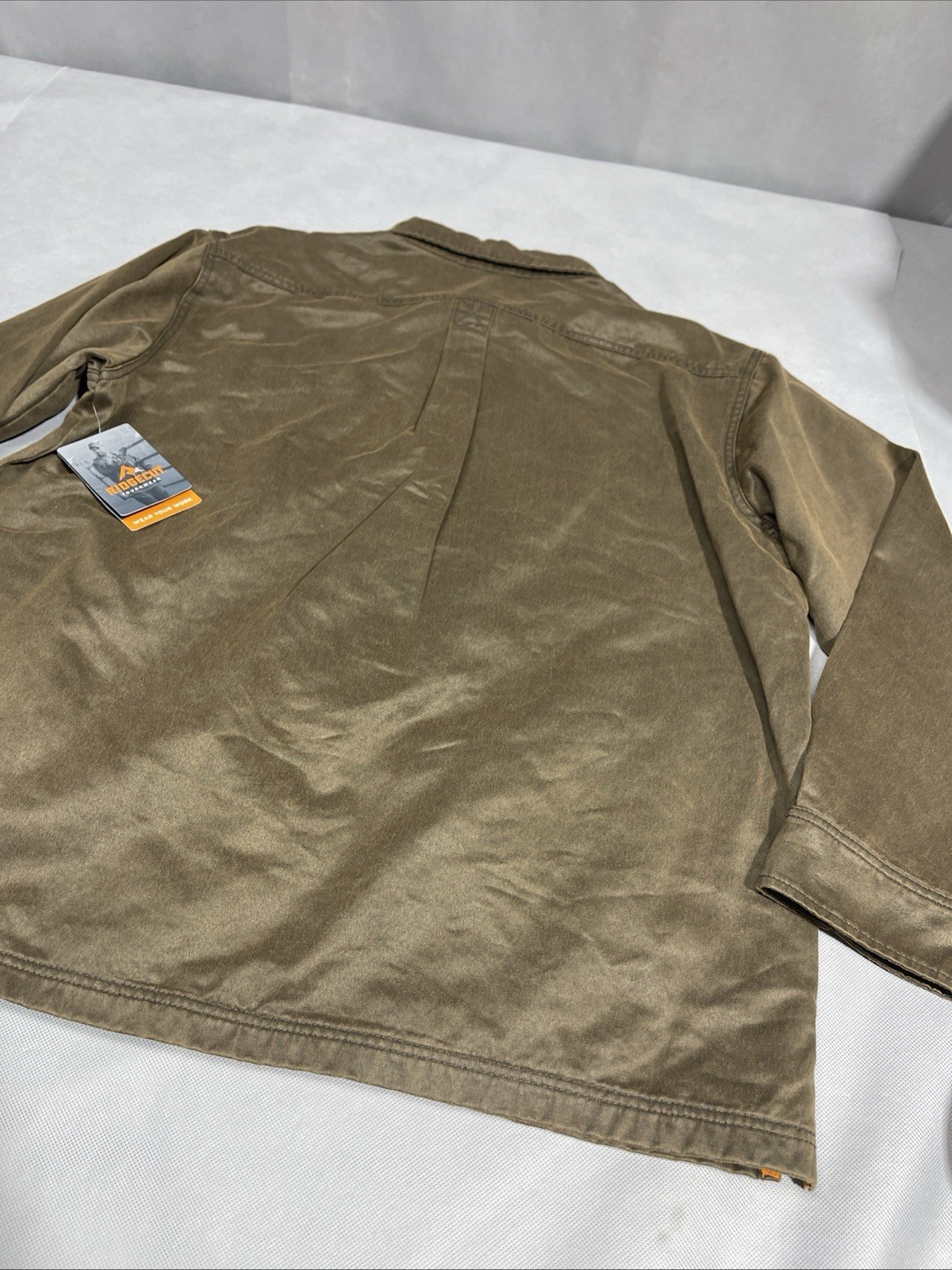Men’s XL Brown Ridgecut Toughwear Brown & Plaid Lining Snap Button Up Jacket