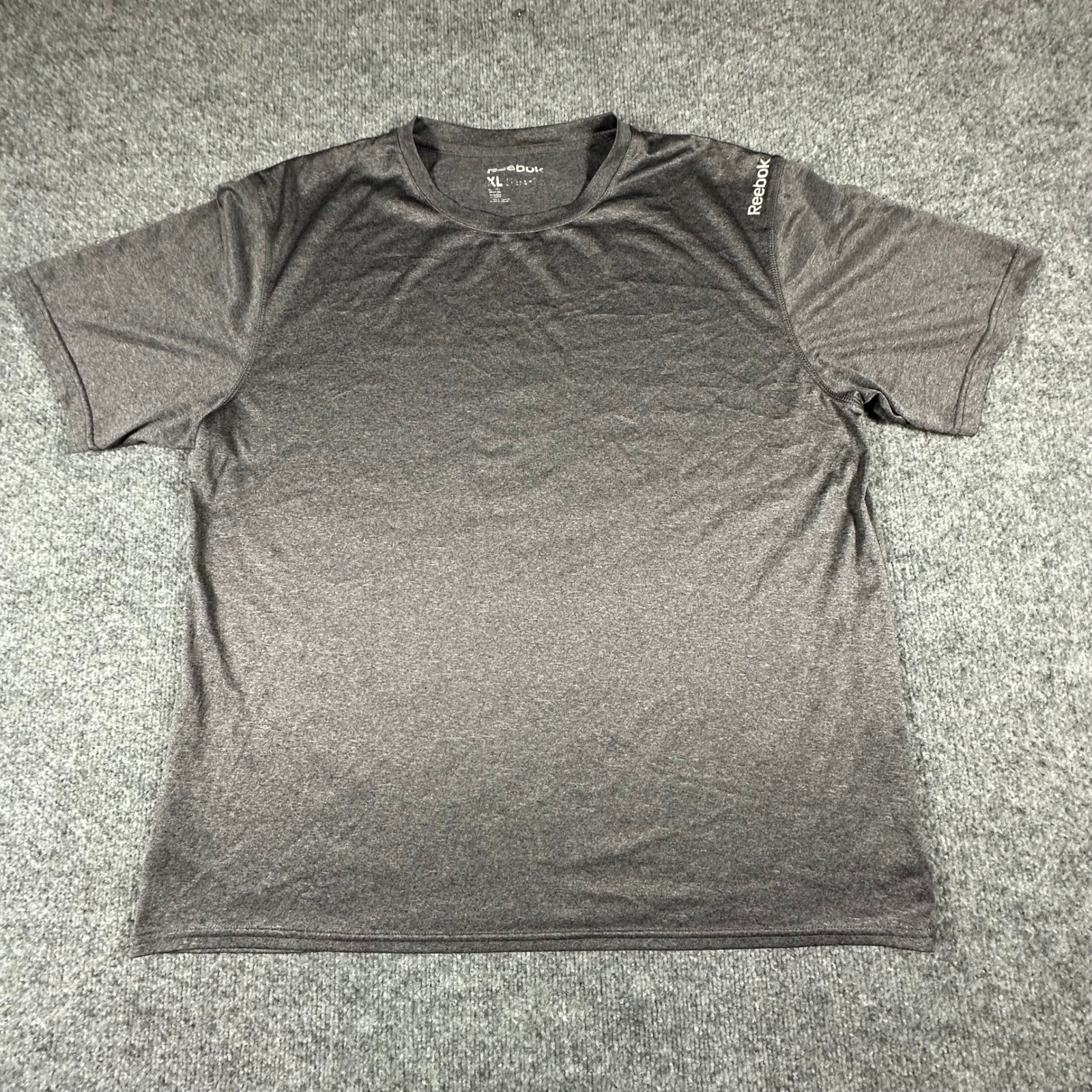 Reebok T-Shirt Mens Size XL Charcoal Grey Heather PlayDry Athletic Performance