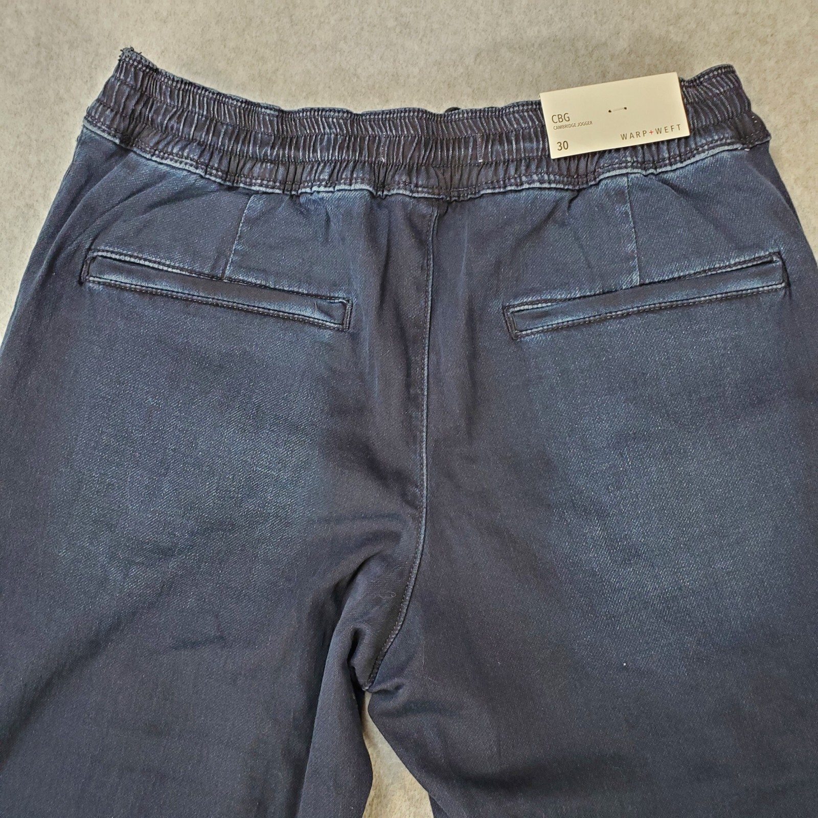 WARP + WEFT Denim CBG Cambridge Weston Joggers Dark Wash Pockets Men’s 30 NWT