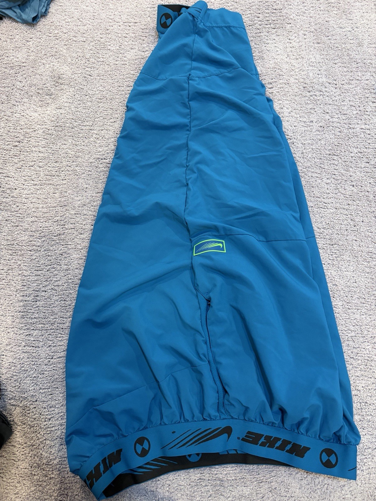 Nike Men’s Jogger Pants XXL Blue Solid Polyester Pull On Elastic Waist