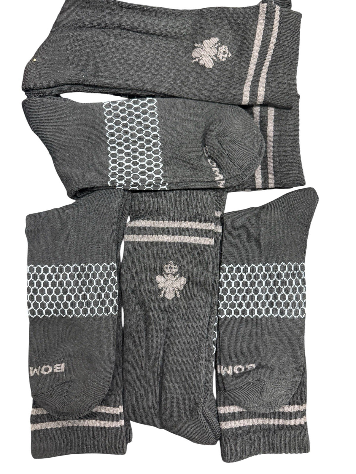 Bombas Black Socks Size M crew 5 Pairs NEW